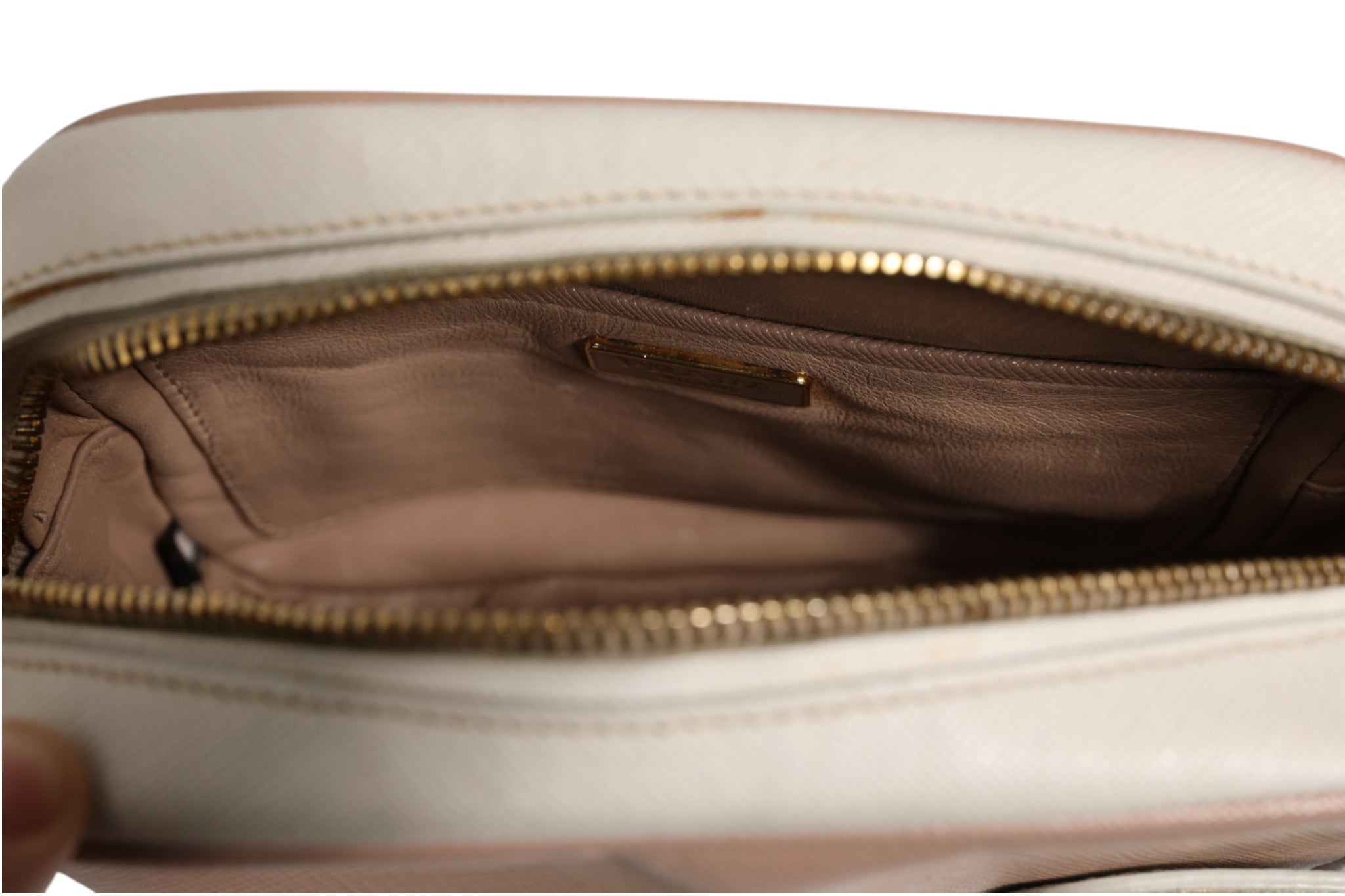 Prada Clay Gray Small Leather Shoulder Bag - RIMODA