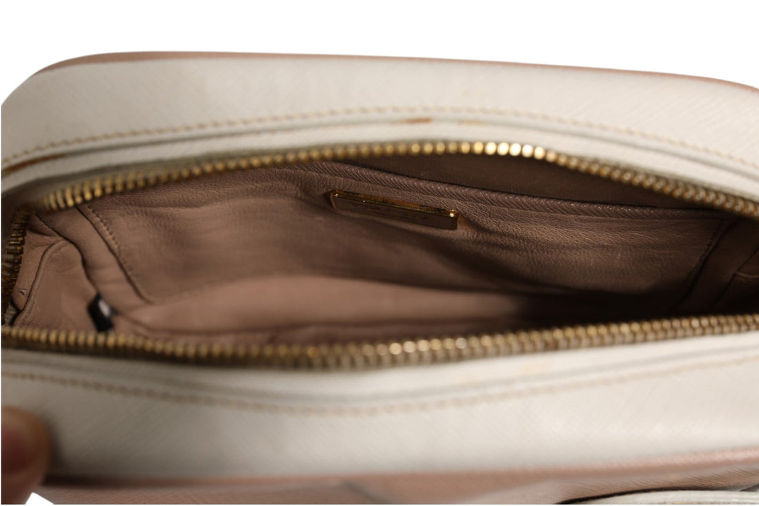 Prada Clay Gray Small Leather Shoulder Bag - RIMODA