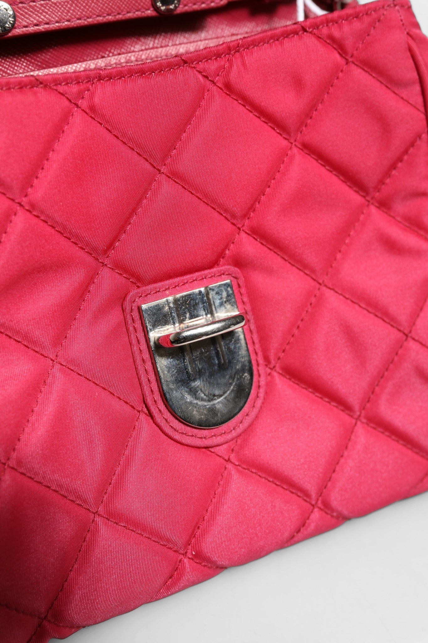 Prada Pink Quilted Tessuto Impuntu Nylon Flap Crossbody Bag - RIMODA