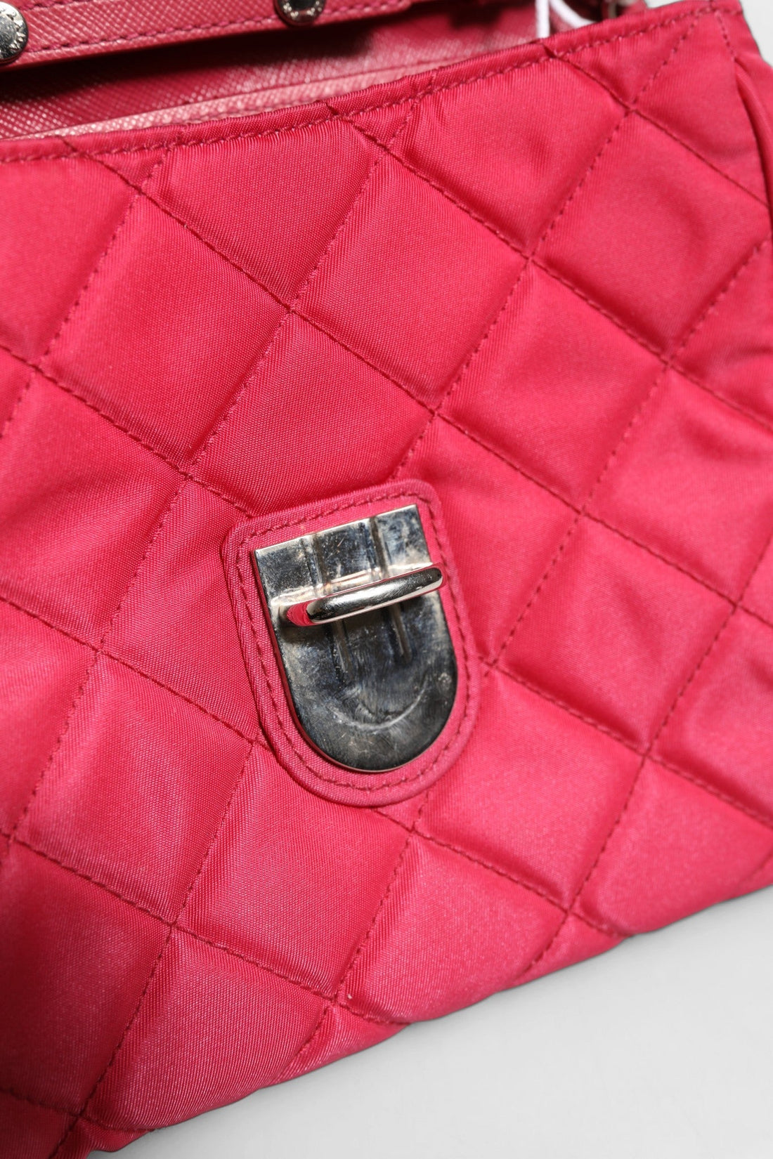 Prada Pink Quilted Tessuto Impuntu Nylon Flap Crossbody Bag - RIMODA