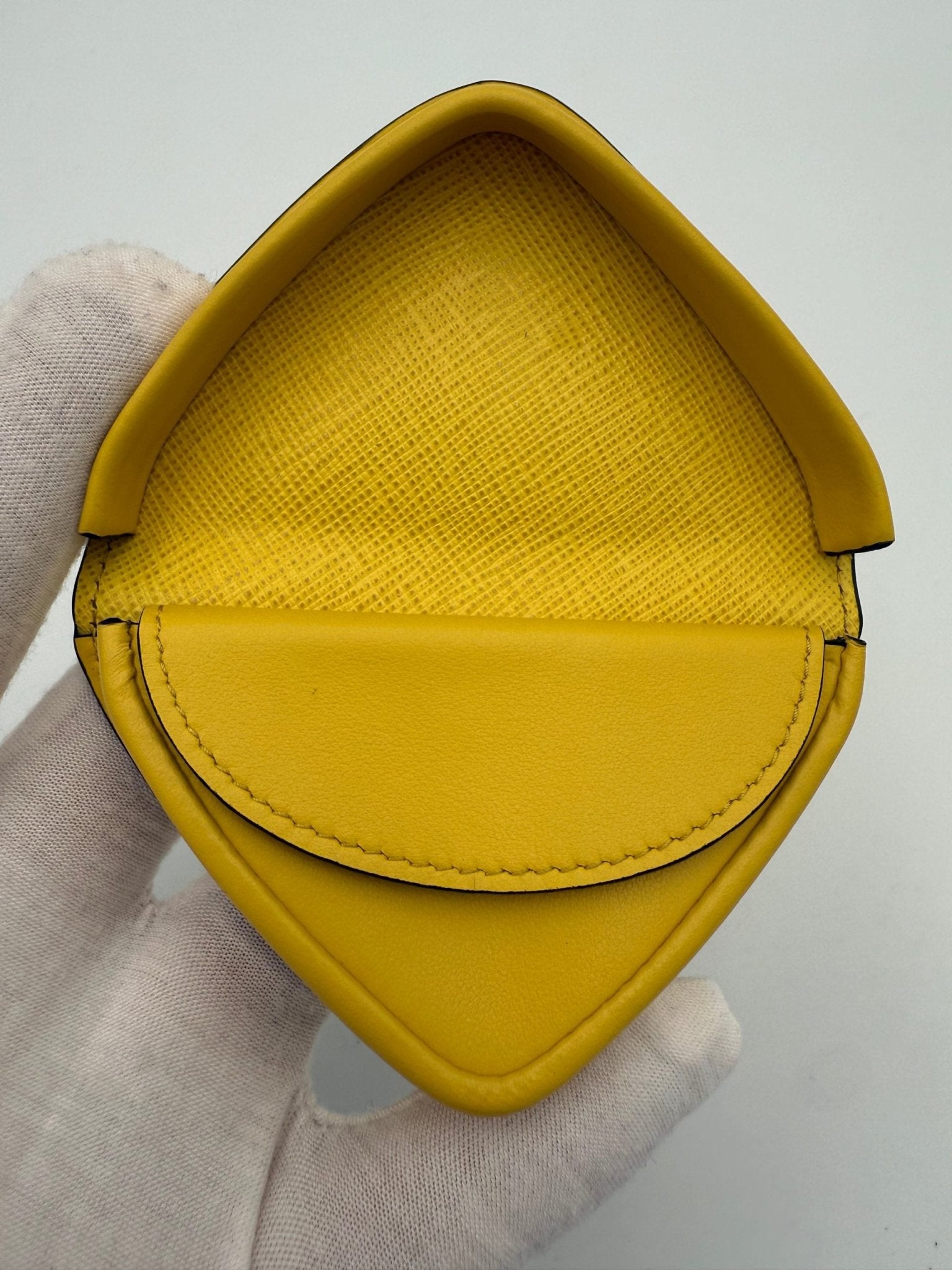 Prada PRADA Saffiano Yellow Coin Purse - RIMODA