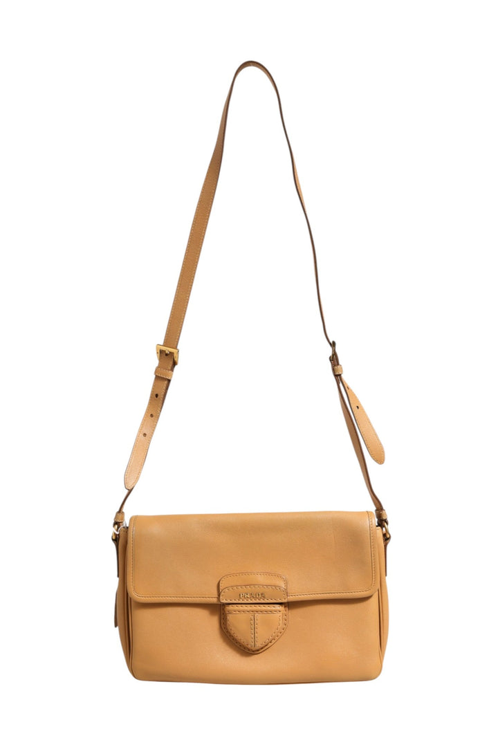 Prada Sidonie Beige Pebble Leather shoulder bag - RIMODA