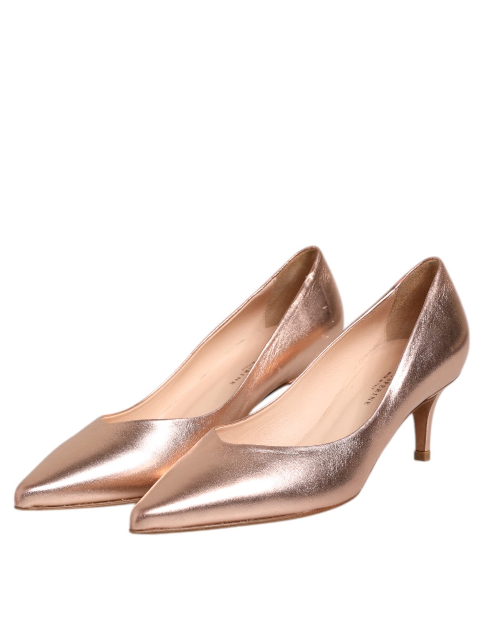 Prosperine Pink Leather Pumps Stiletto Heels Slip On Shoes - RIMODA