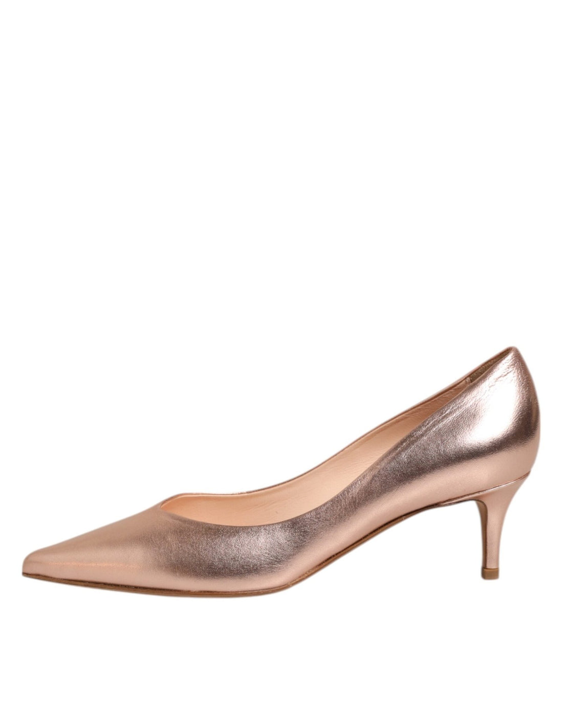 Prosperine Pink Leather Pumps Stiletto Heels Slip On Shoes - RIMODA