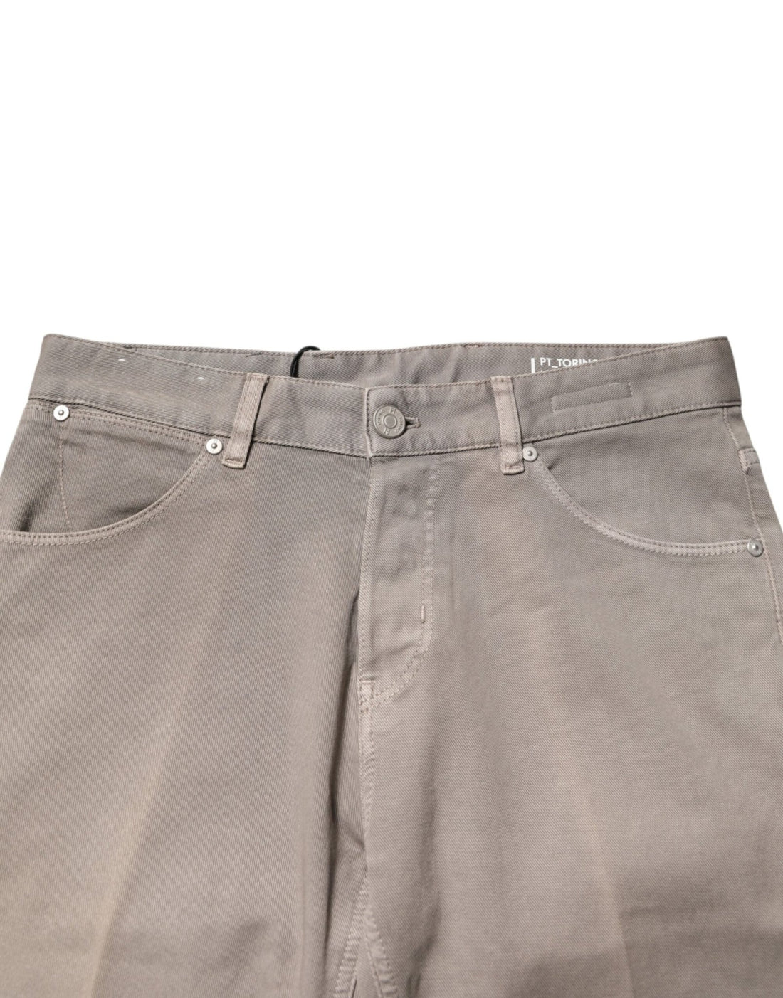 PT Torino Brown Bull Denim Reggae Mastice Straight Trouser Jeans - RIMODA