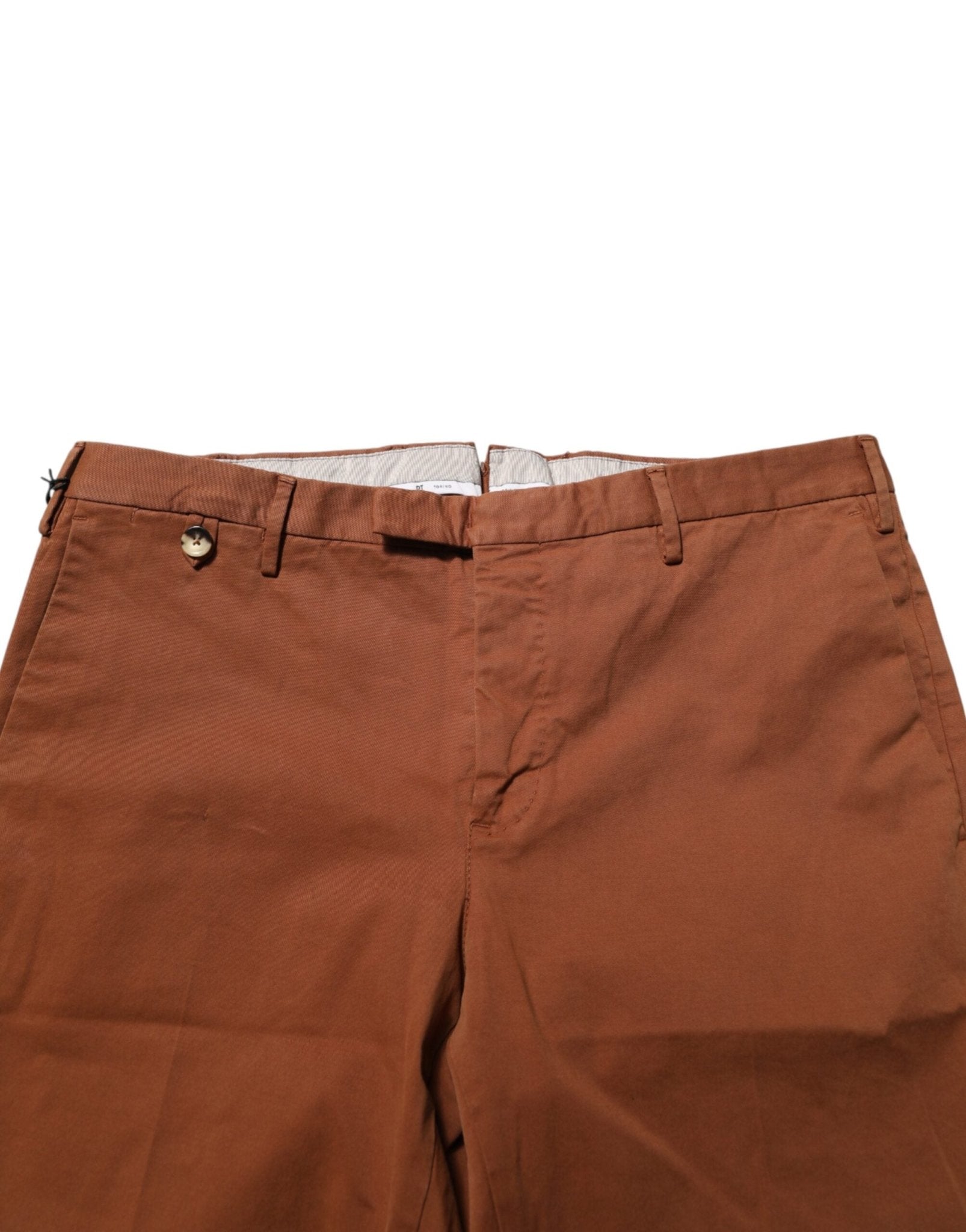 PT Torino Brown Men Skinny Chino Mid Waist Trouser Pants - RIMODA
