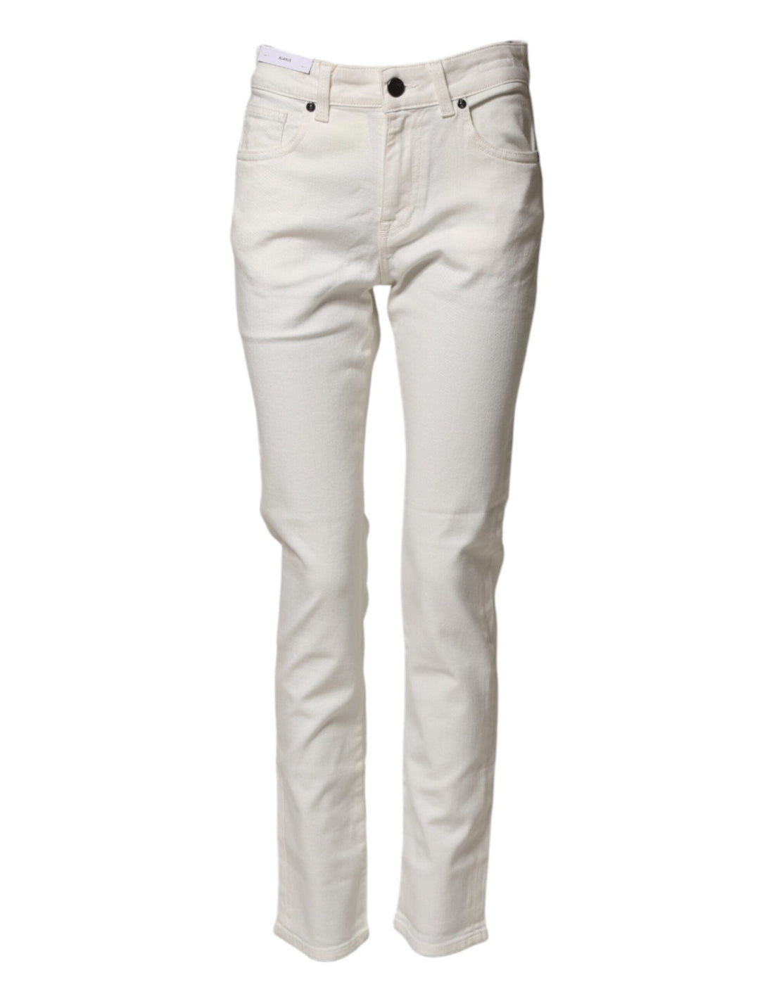 PT Torino White Cotton Mid Waist Skinny Denim Trouser Jeans - RIMODA