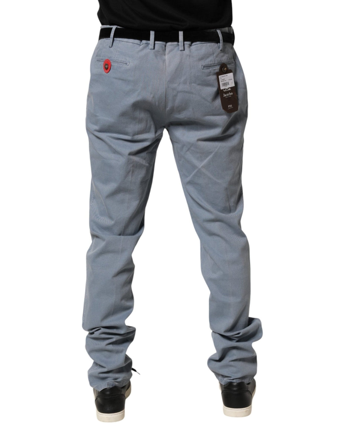 PT01 Blue Men Chino Mid Waist Tapered Fit Trouser Pants - RIMODA