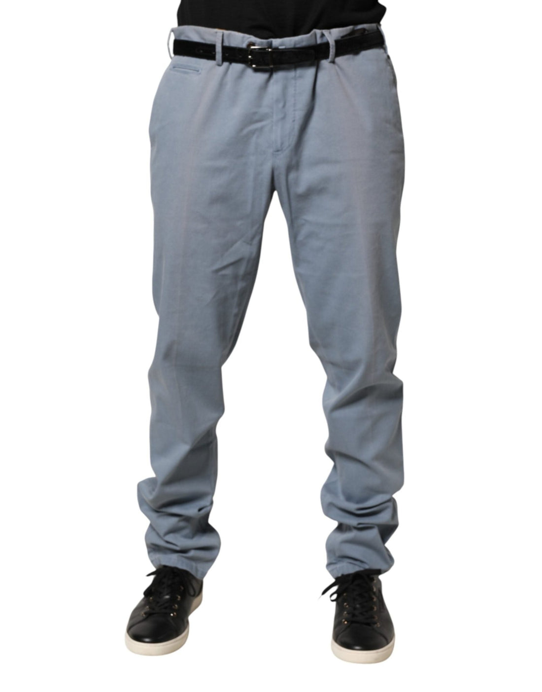 PT01 Blue Men Chino Mid Waist Tapered Fit Trouser Pants - RIMODA
