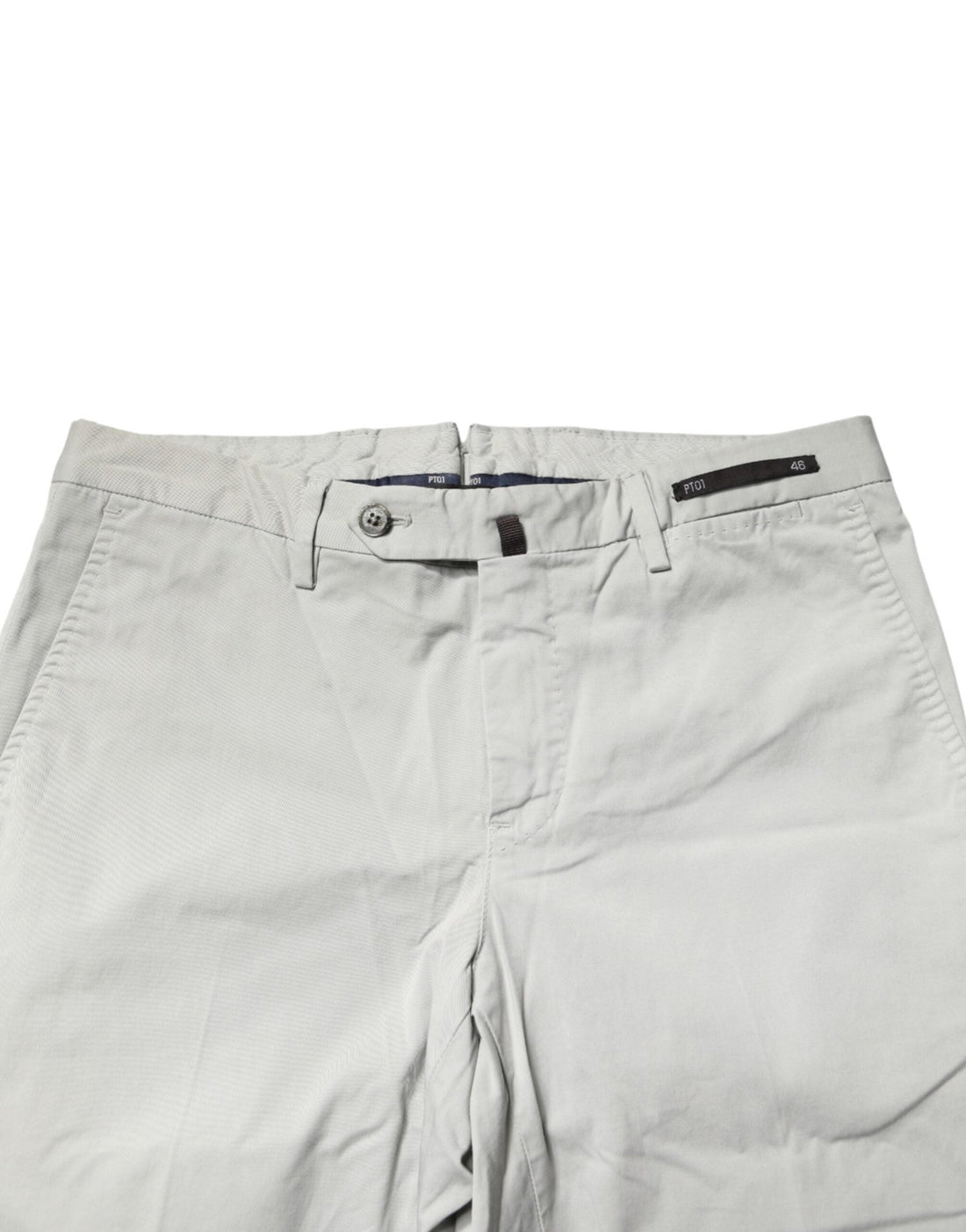 PT01 Light Gray Mid Waist Men Straight Chino Trouser Pants - RIMODA
