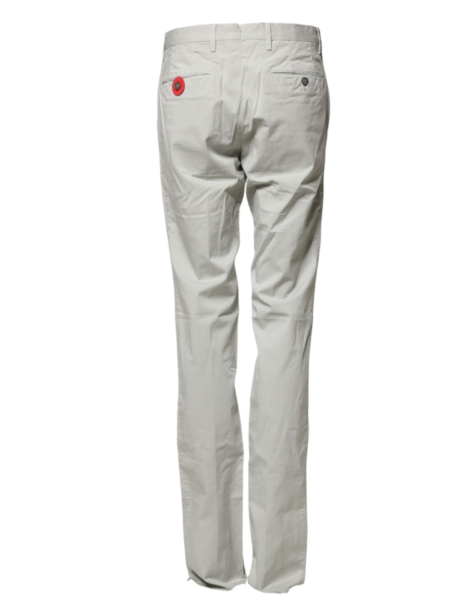 PT01 Light Gray Mid Waist Men Straight Chino Trouser Pants - RIMODA