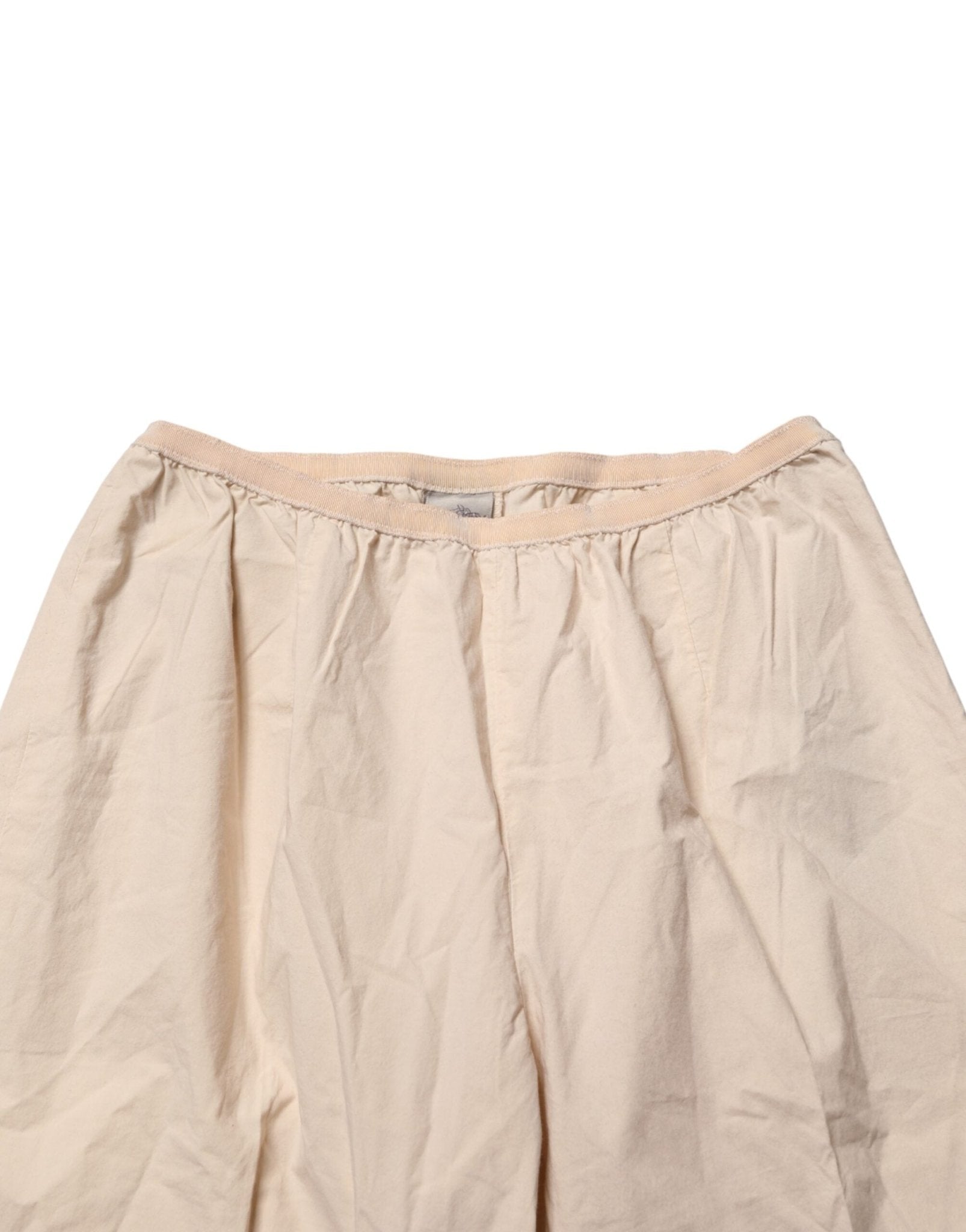 QL2 Beige Cotton High Waist Straight Chino Trouser Pants - RIMODA