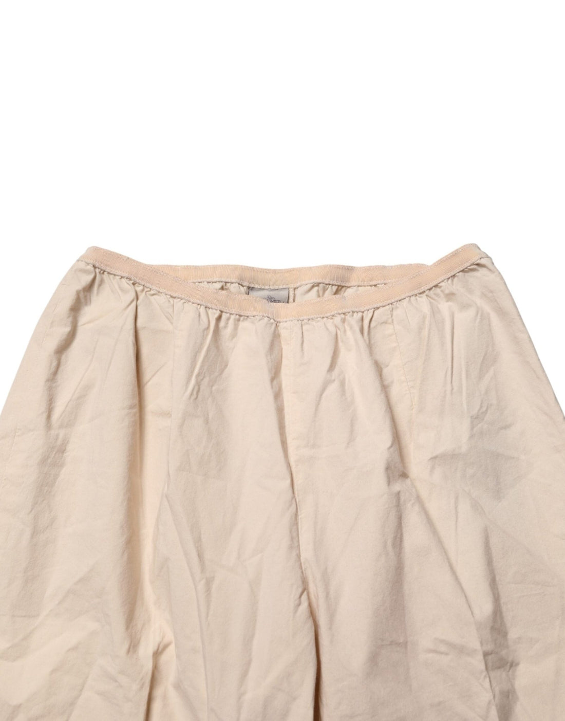 QL2 Beige Cotton High Waist Straight Chino Trouser Pants - RIMODA
