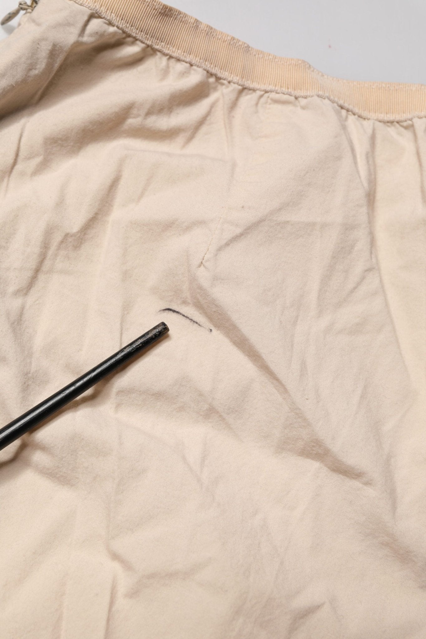 QL2 Beige Cotton High Waist Straight Chino Trouser Pants - RIMODA