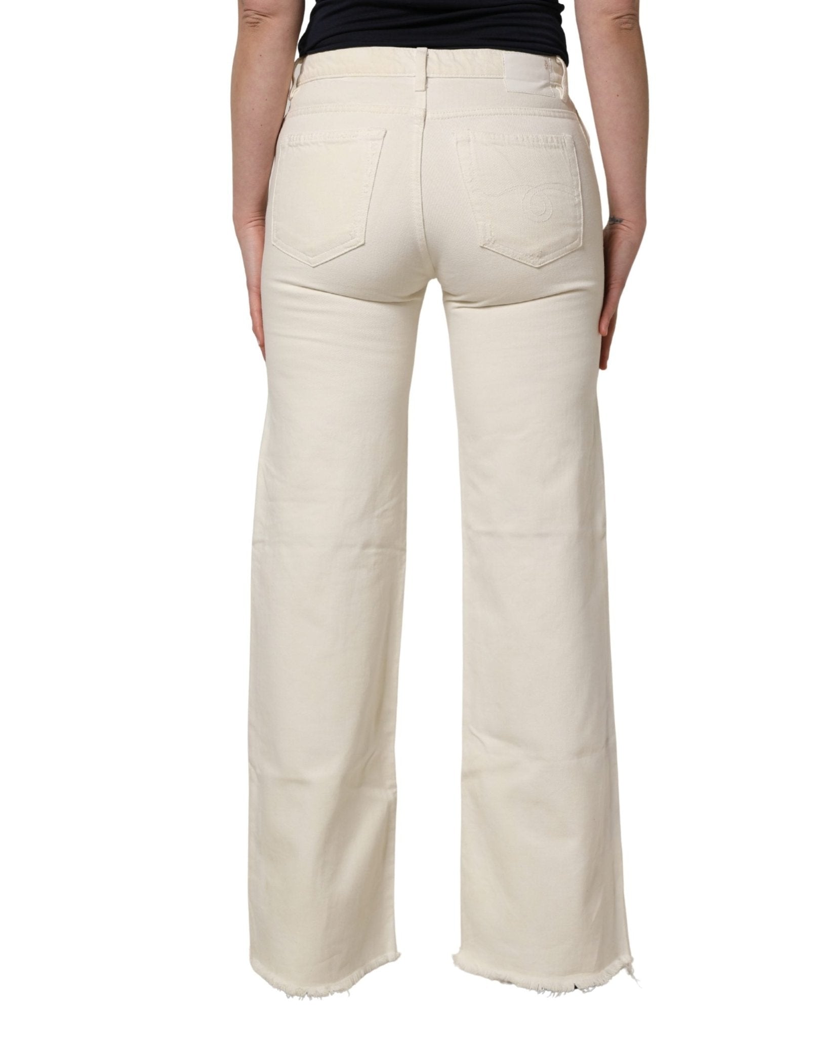 R13 Mid Waisted Bootcut Tattered Denim Trouser Jeans - RIMODA