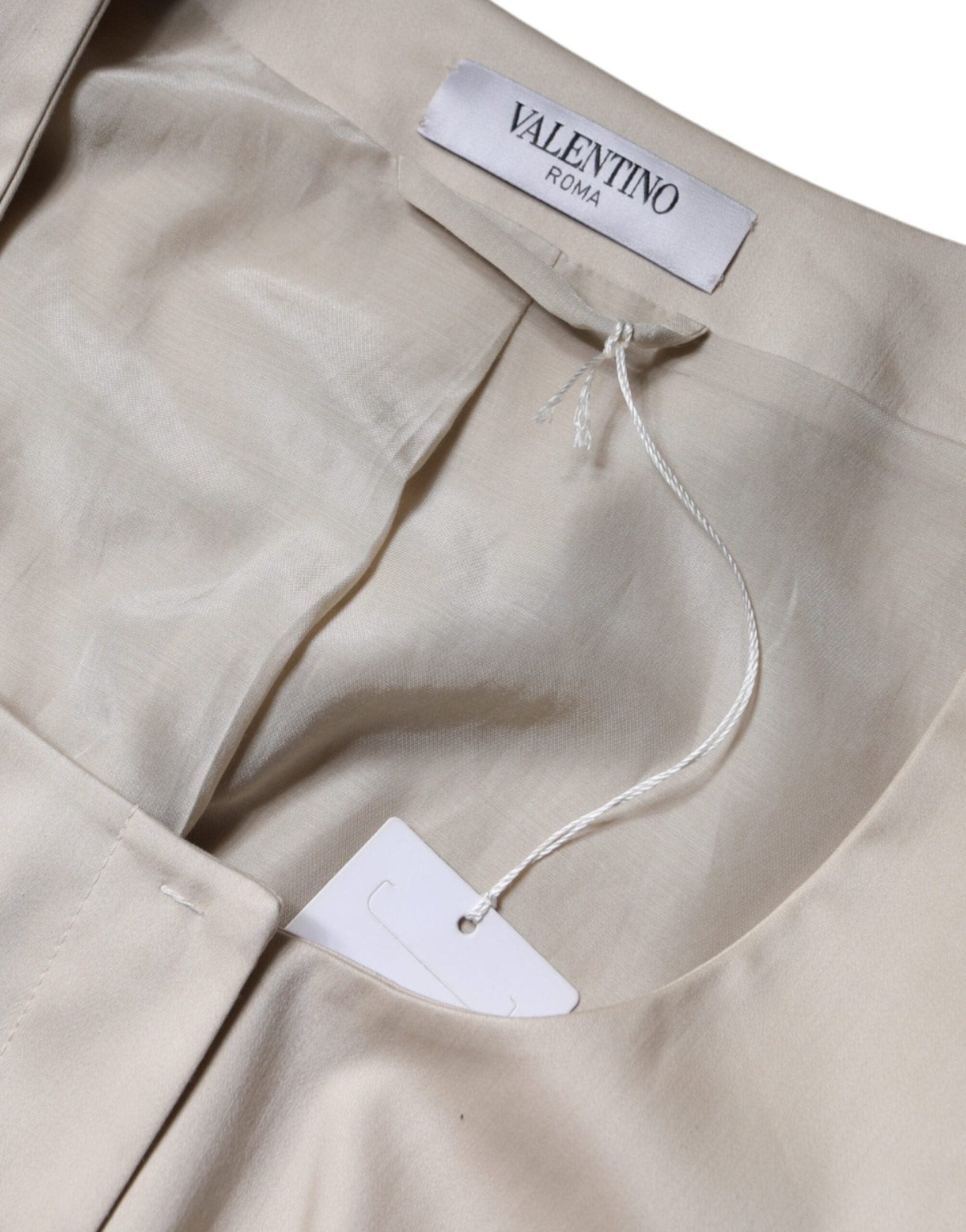 Red Valentino Beige Cotton Long Sleeves Round Neck Blazer Jacket - RIMODA