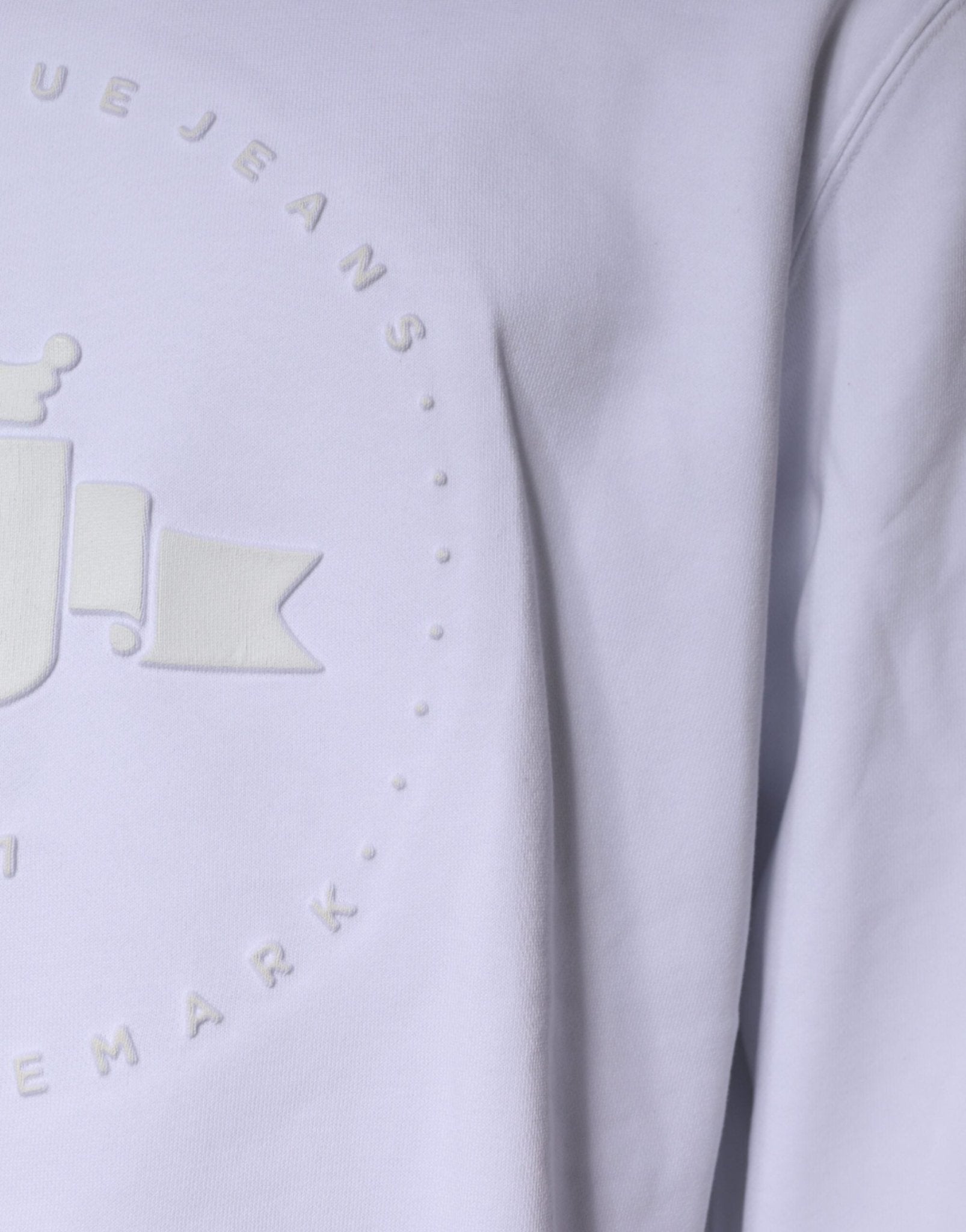 Replay White Embossed Logo Crew Neck Men Sweatshirt Sweater - RIMODA
