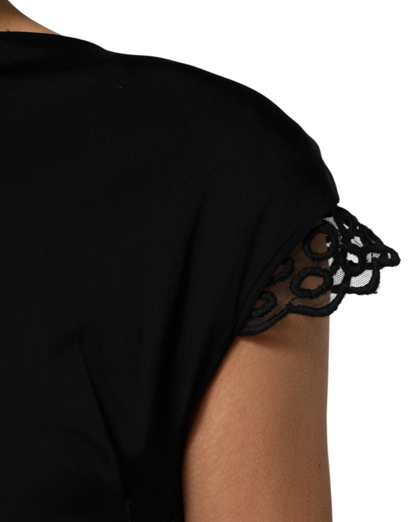 Roberto Cavalli Black Bodycon Short Sleeves Dress - RIMODA