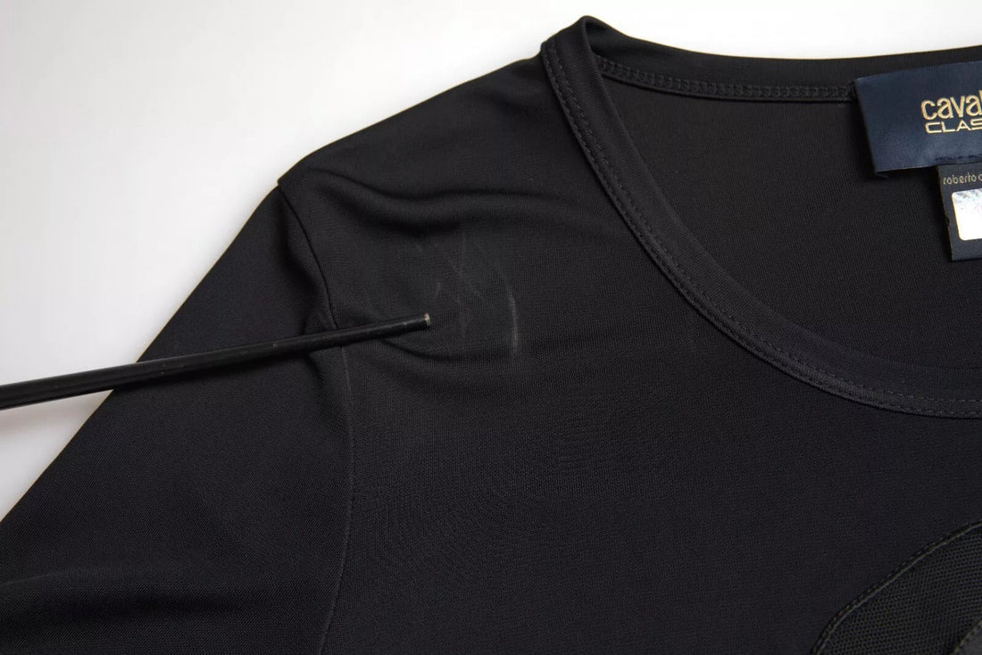 Roberto Cavalli Black Viscose Round Neck CLASS T-shirt - RIMODA