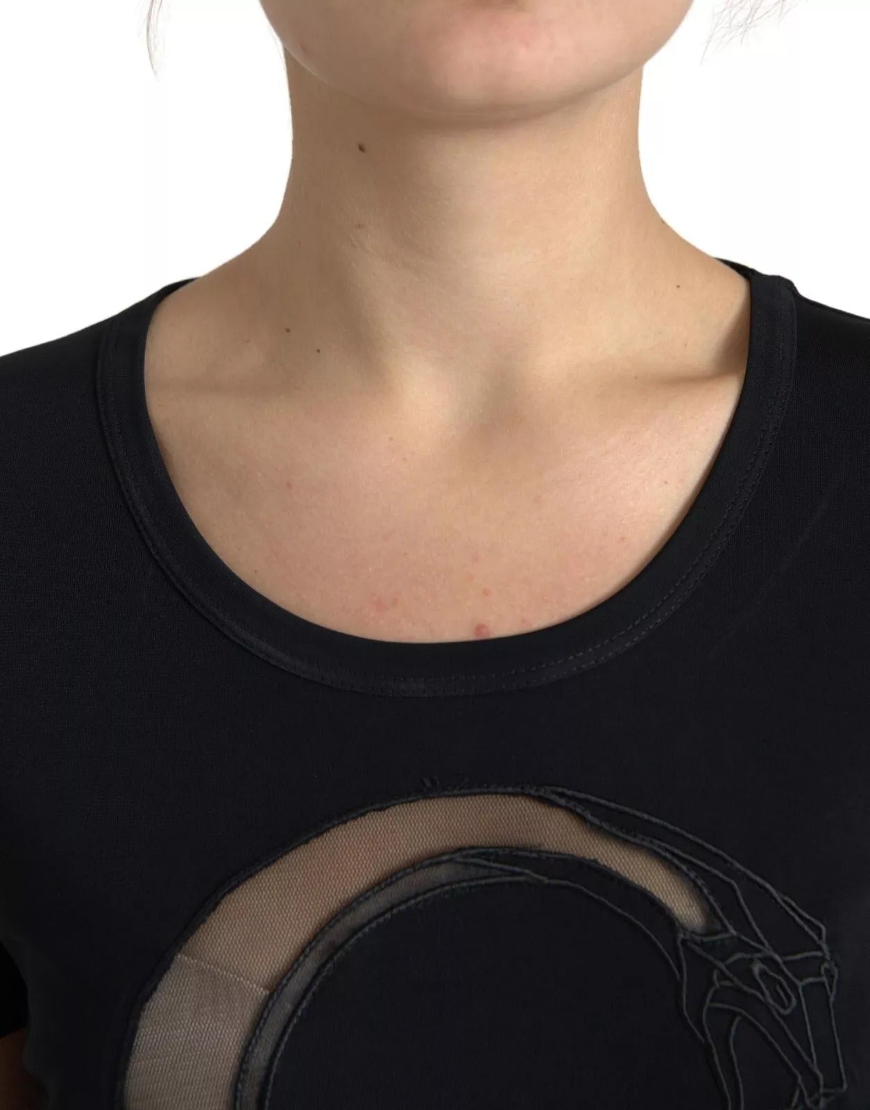 Roberto Cavalli Black Viscose Round Neck CLASS T-shirt - RIMODA