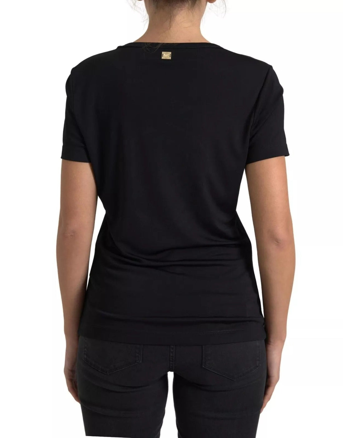 Roberto Cavalli Black Viscose Round Neck CLASS T-shirt - RIMODA