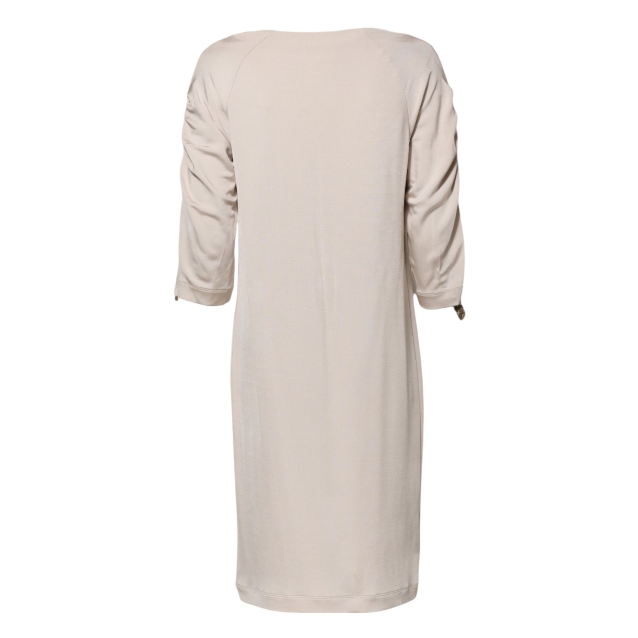 Roberto Cavalli Ivory Viscose Sheath Knee Length Dress - RIMODA