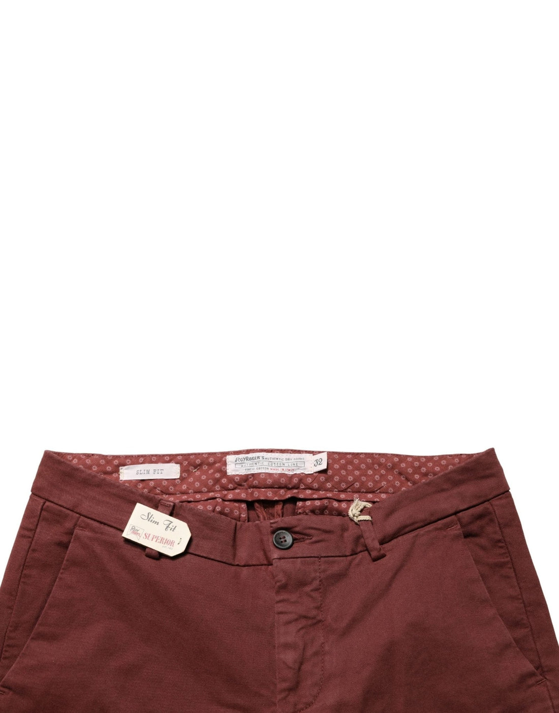Roy Roger's Maroon Mid Waisted Slim Fit Denim Trouser Jeans - RIMODA