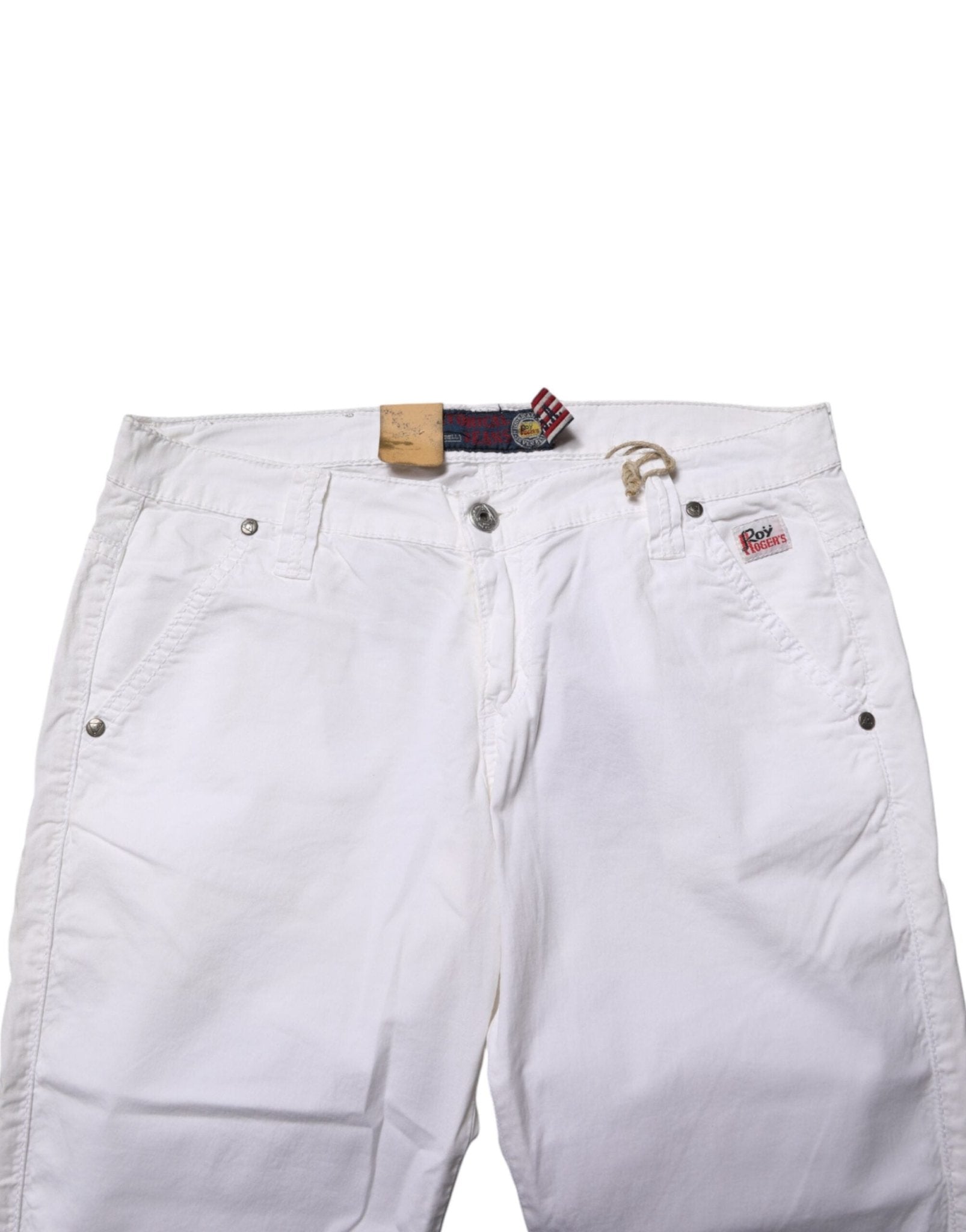 Roy Roger's White Low Waist Bootcut Flared Denim Trouser Jeans - RIMODA