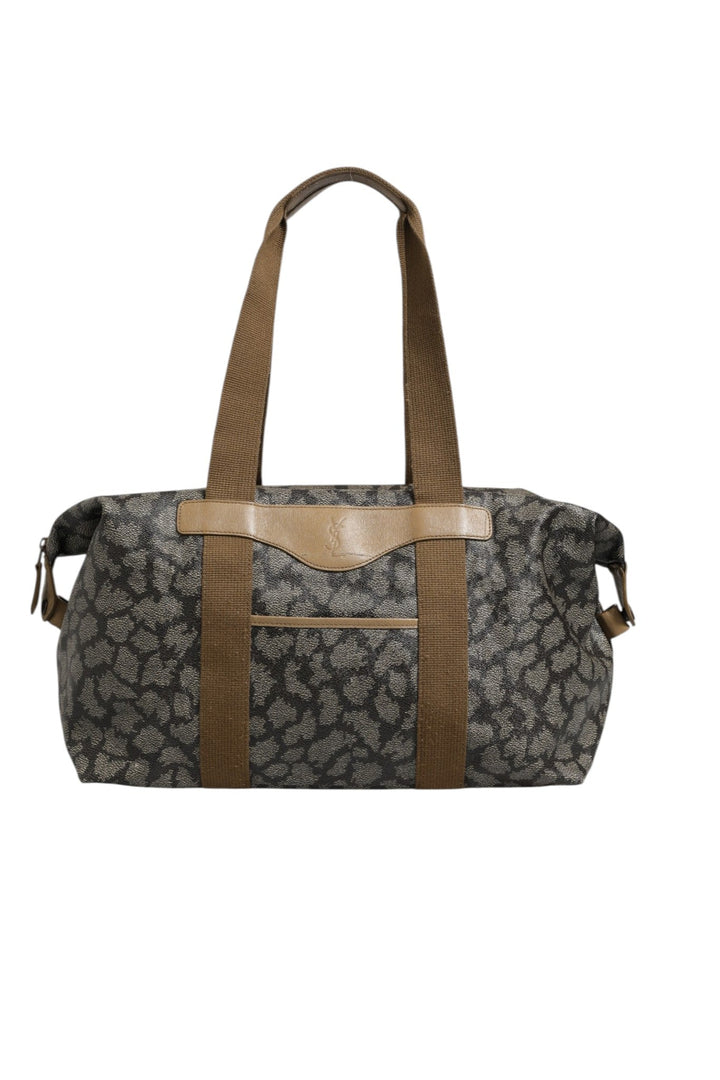 Saint Laurent Green and Brown Pattern Canvas Duffel Bag - RIMODA