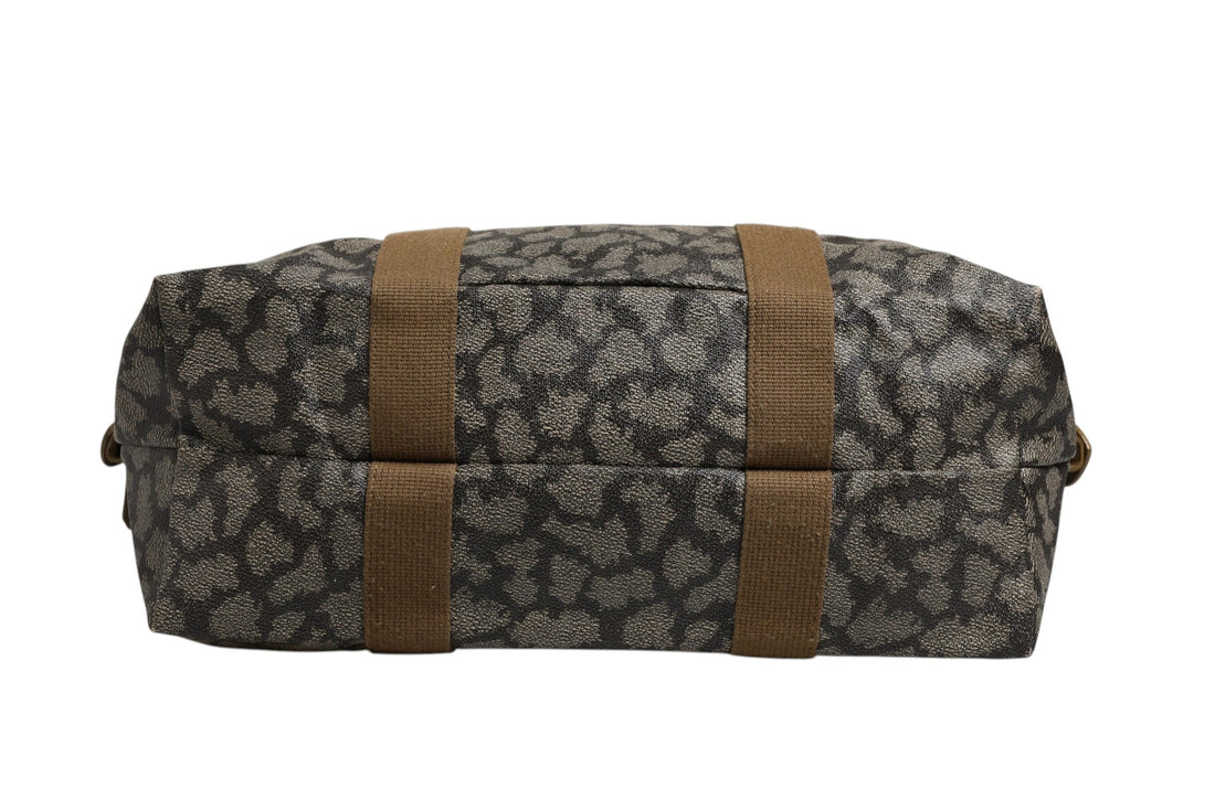 Saint Laurent Green and Brown Pattern Canvas Duffel Bag - RIMODA