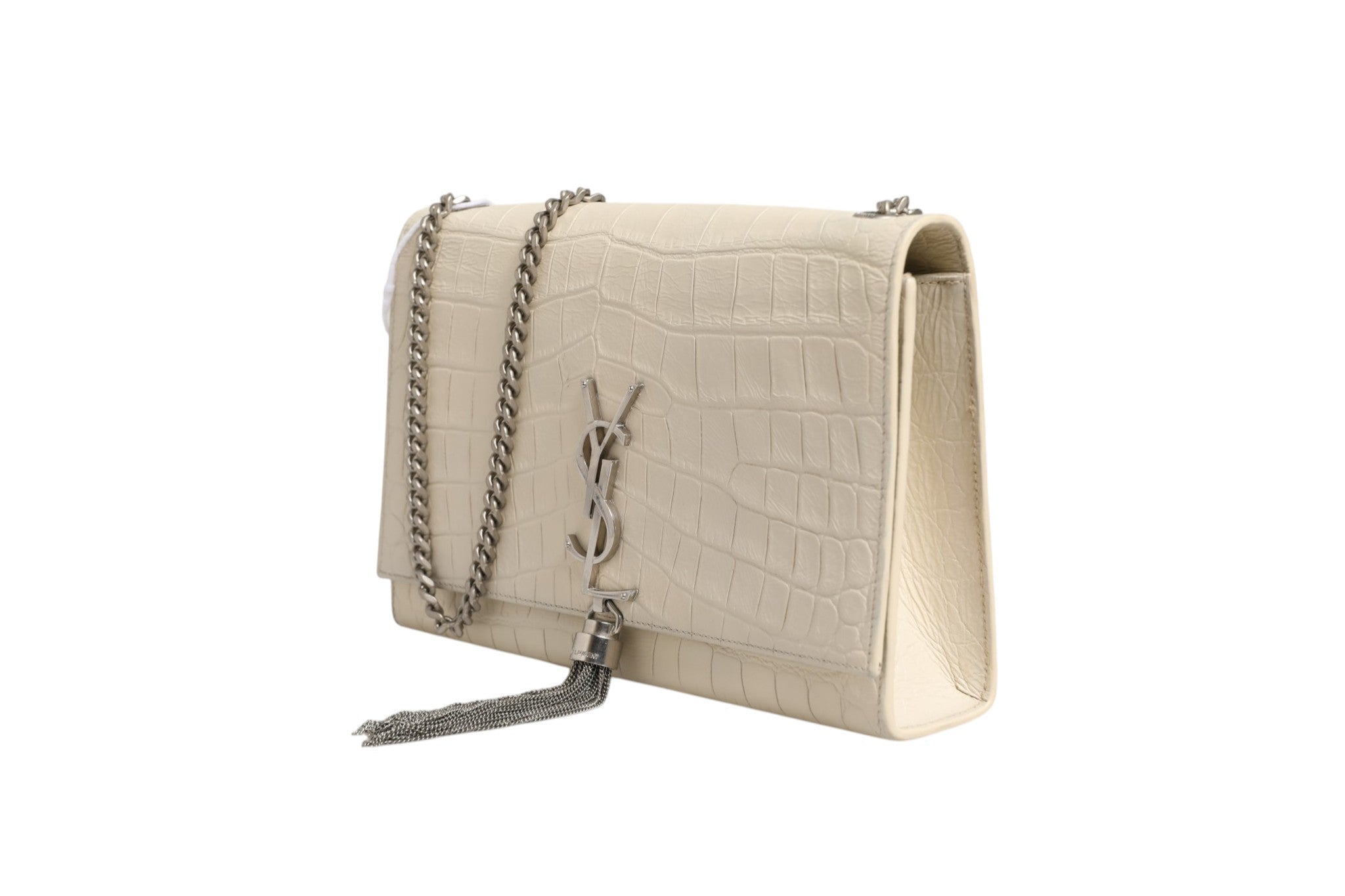 Saint Laurent Kate Tassel Small Croc - Embossed Leather - RIMODA