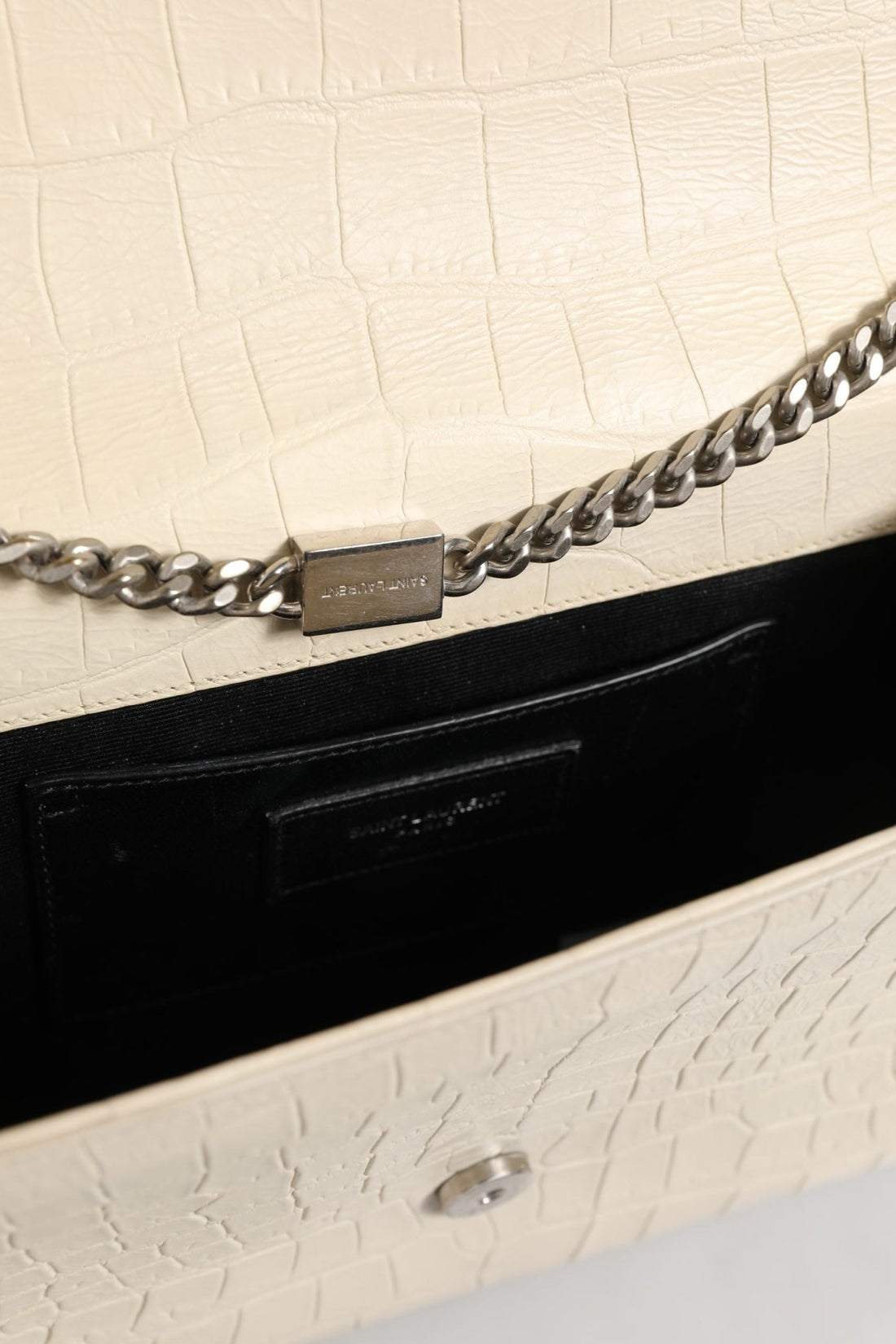 Saint Laurent Kate Tassel Small Croc - Embossed Leather - RIMODA