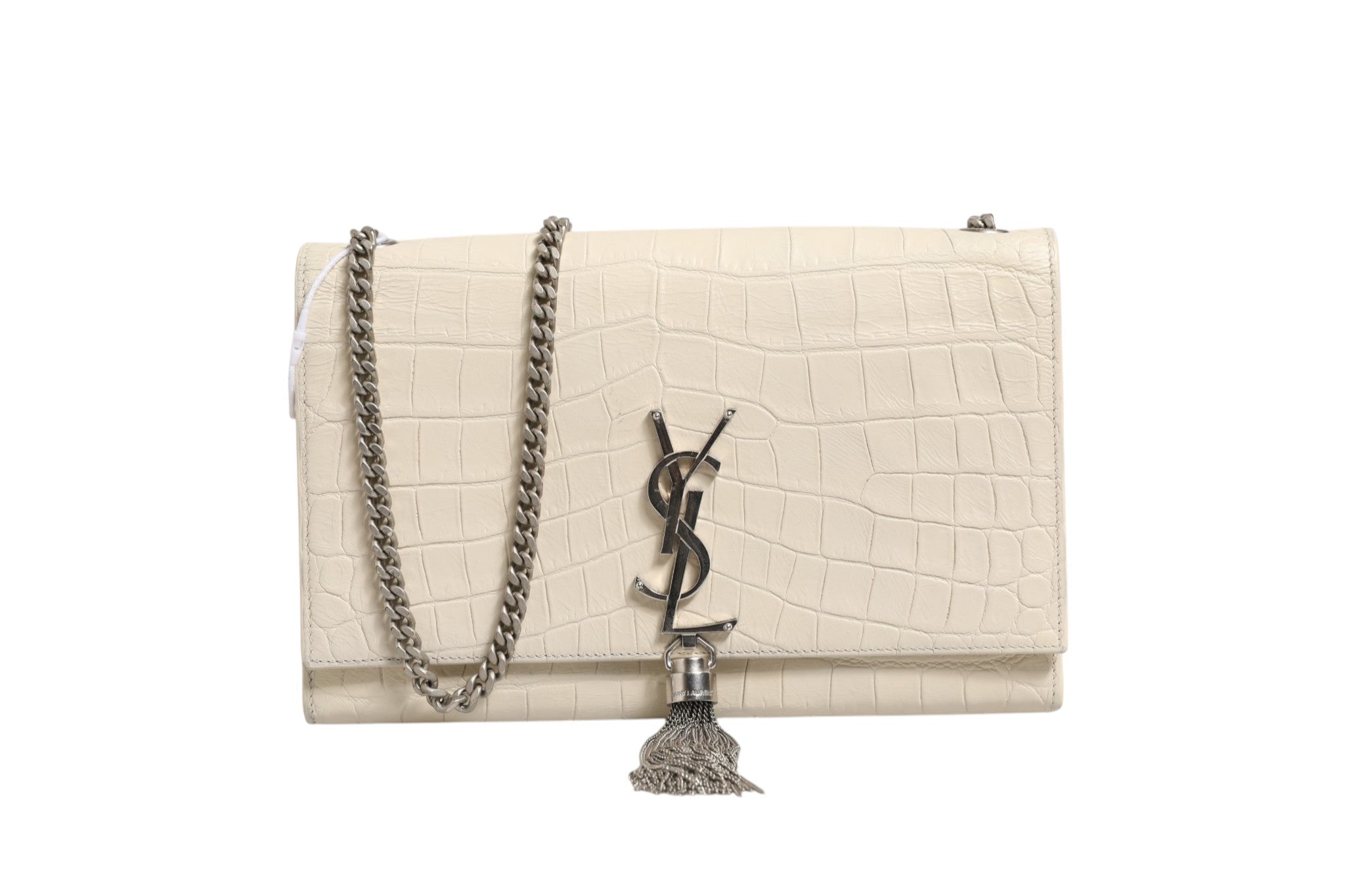 Saint Laurent Kate Tassel Small Croc - Embossed Leather - RIMODA