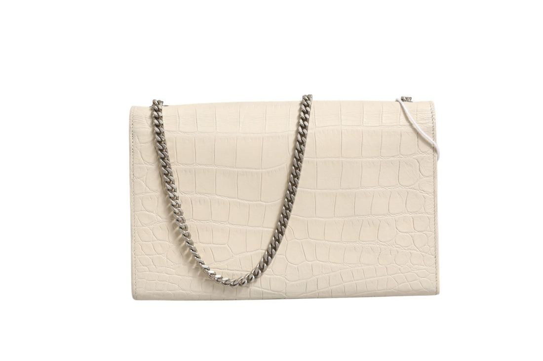 Saint Laurent Kate Tassel Small Croc - Embossed Leather - RIMODA