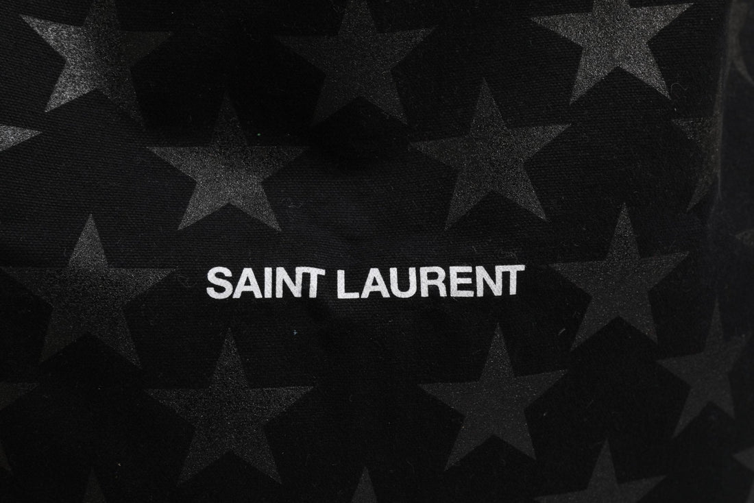 Saint Laurent Rive Droite Black Tote Bag With Star Print Tote bag - RIMODA