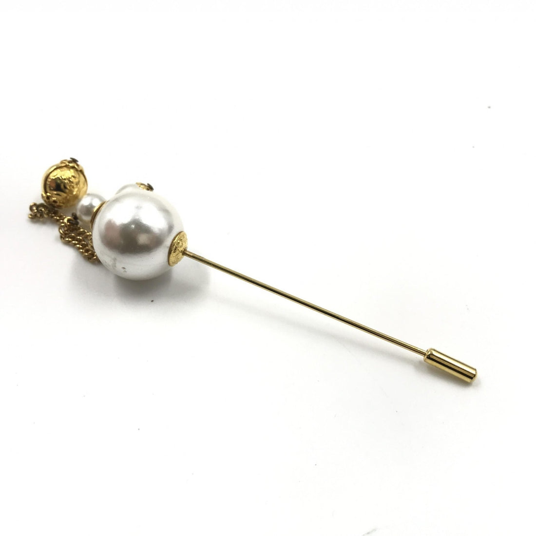 Salvatore Ferragamo Pin Brooch, Pearl Style, Box - RIMODA