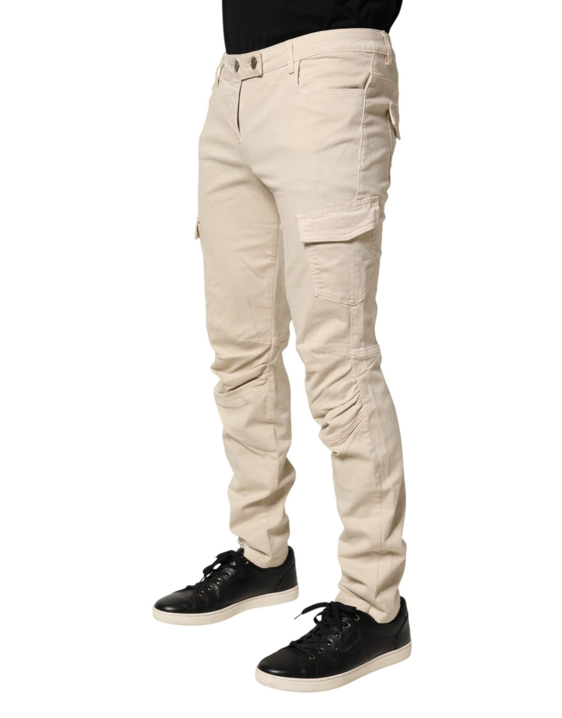 Scervino Street Beige Skinny Fit Mid Waist Men Denim Jeans - RIMODA