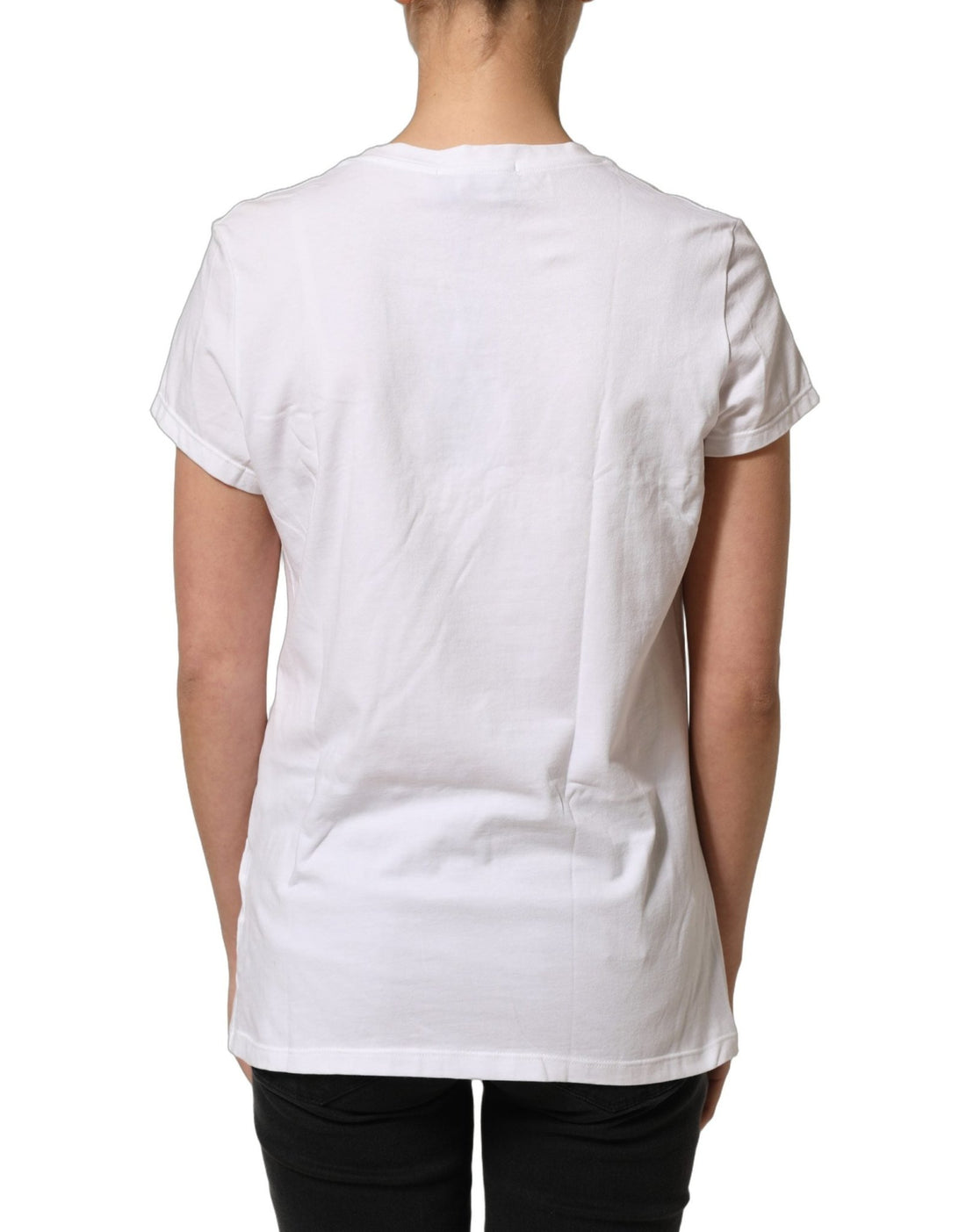 Scervino Street White Crew Neck Short Sleeves Embellished T-shirt - RIMODA