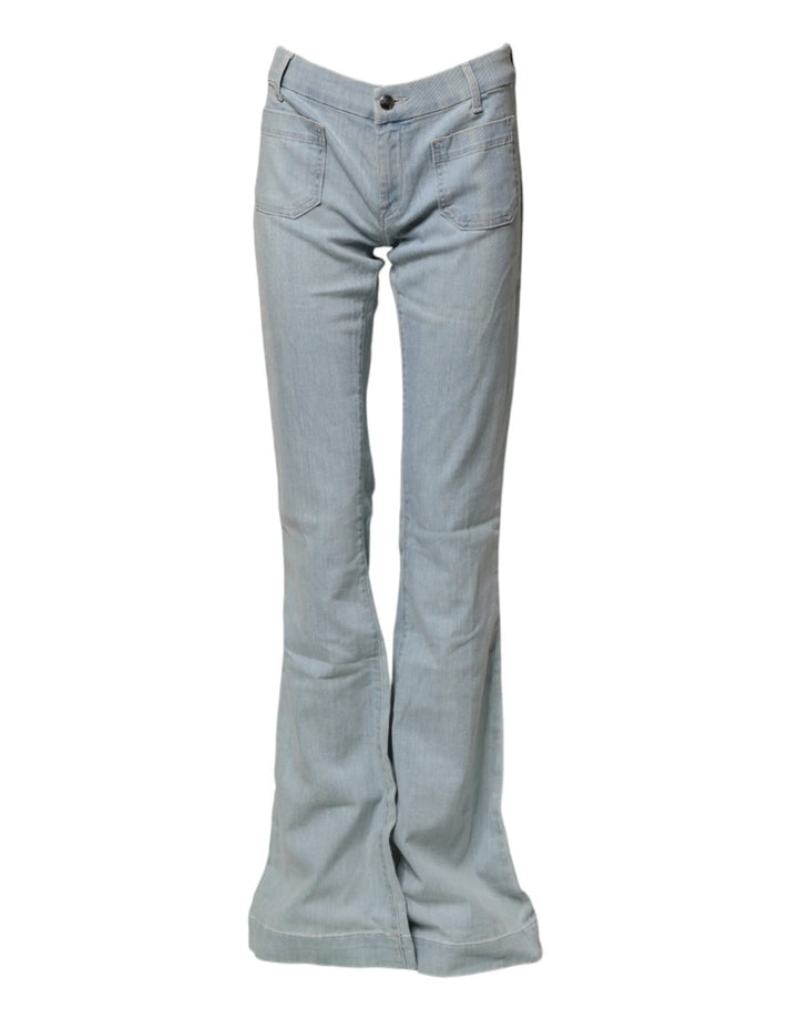 Seafarer Light Blue Boot Cut Mid Waist Denim Casual Jeans - RIMODA