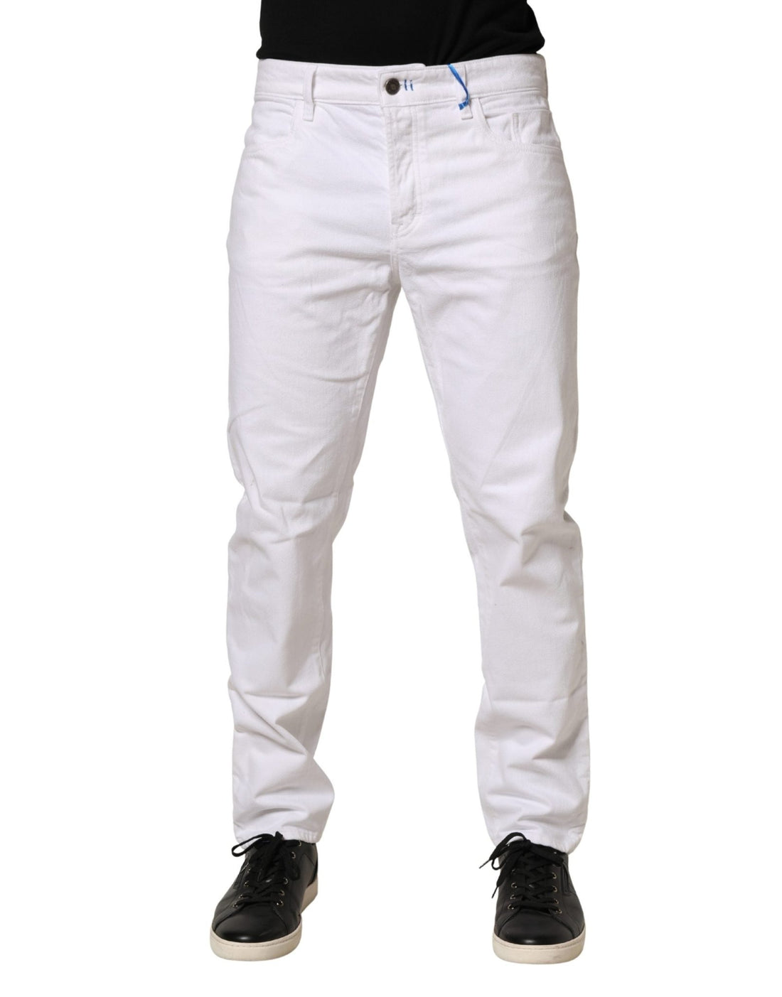 Siviglia White Mid Waist Cotton Skinny Denim Men Trouser Jeans - RIMODA