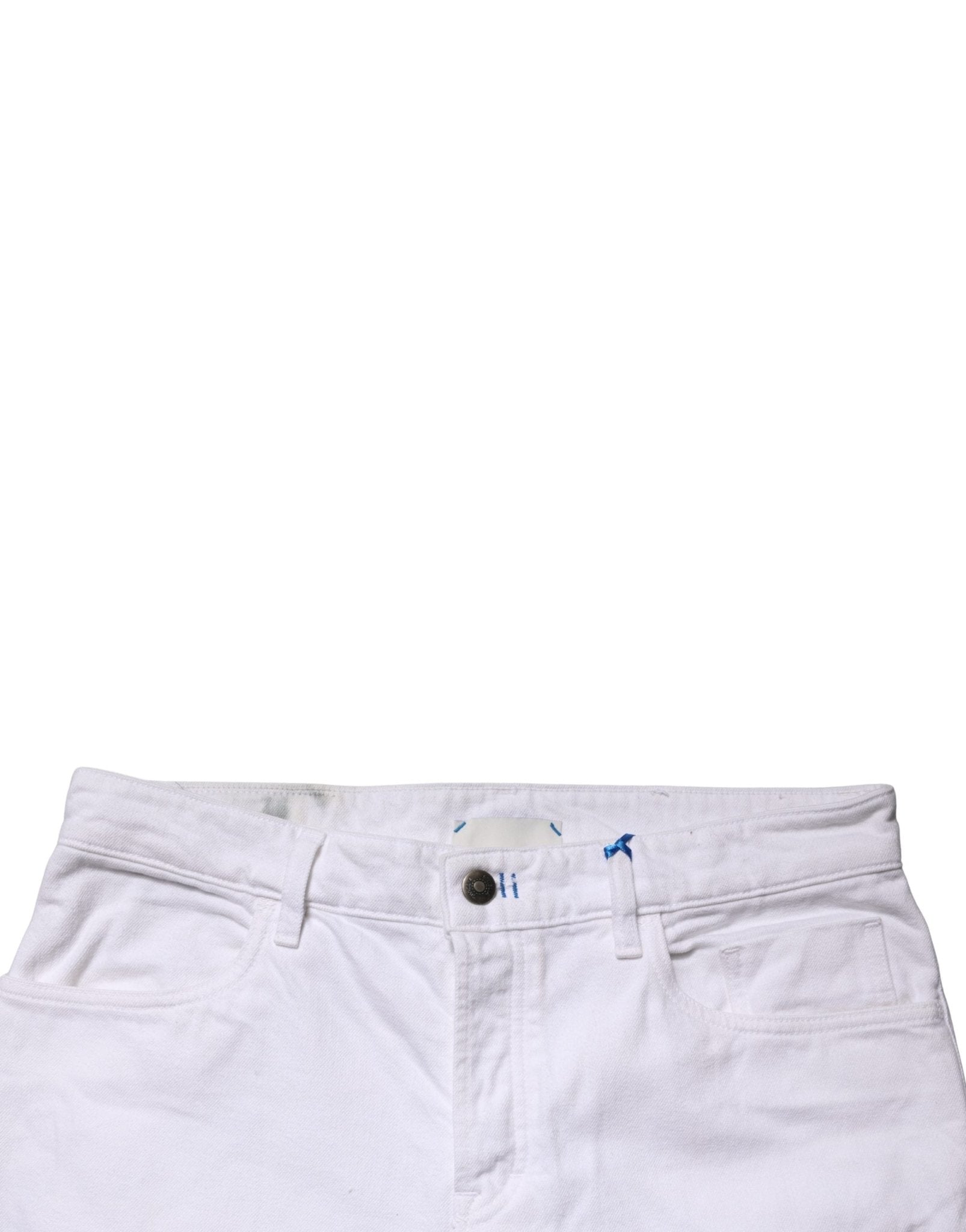 Siviglia White Mid Waist Cotton Skinny Denim Men Trouser Jeans - RIMODA