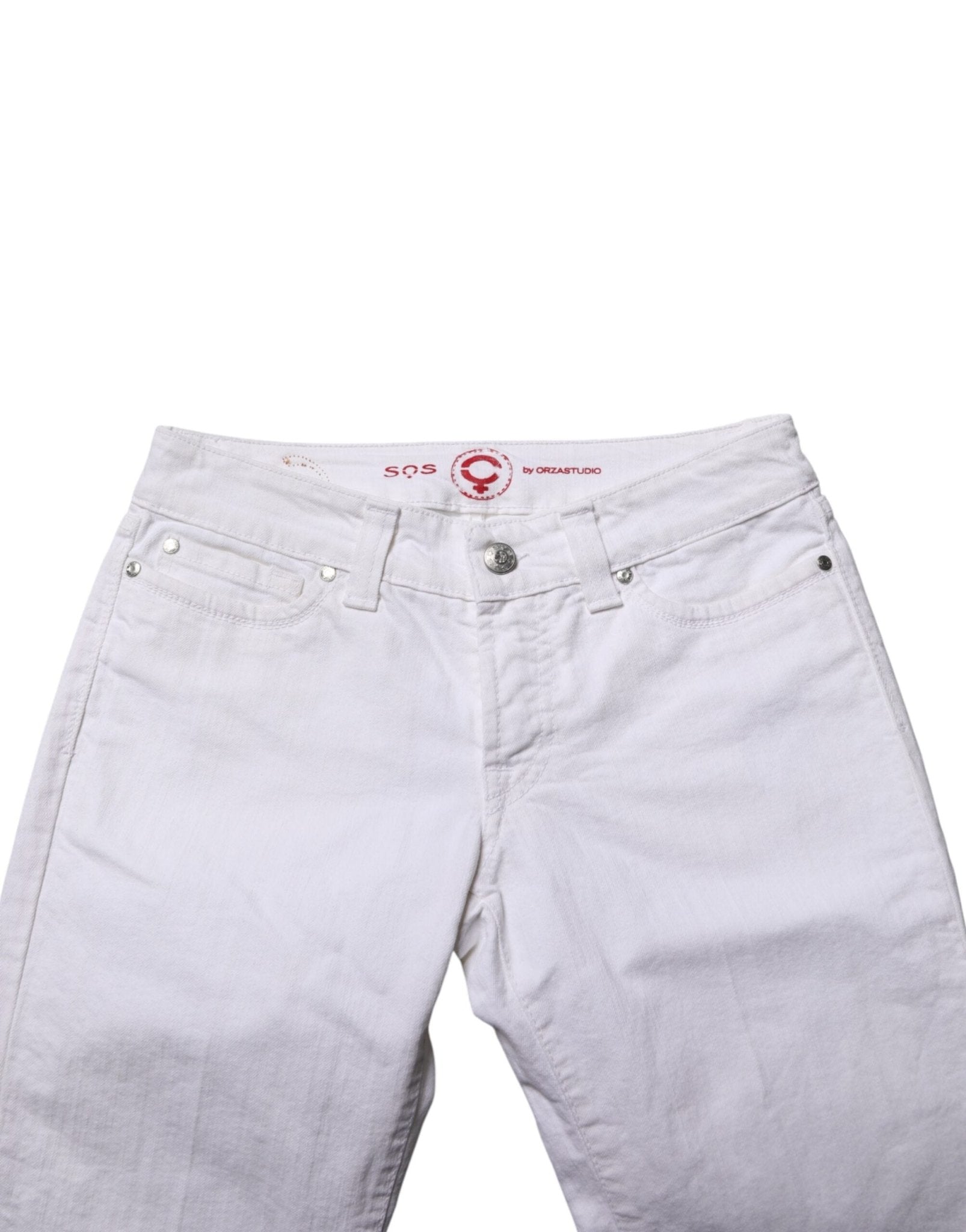 S.O.S White Low Waist Bootcut Denim Jeans - RIMODA