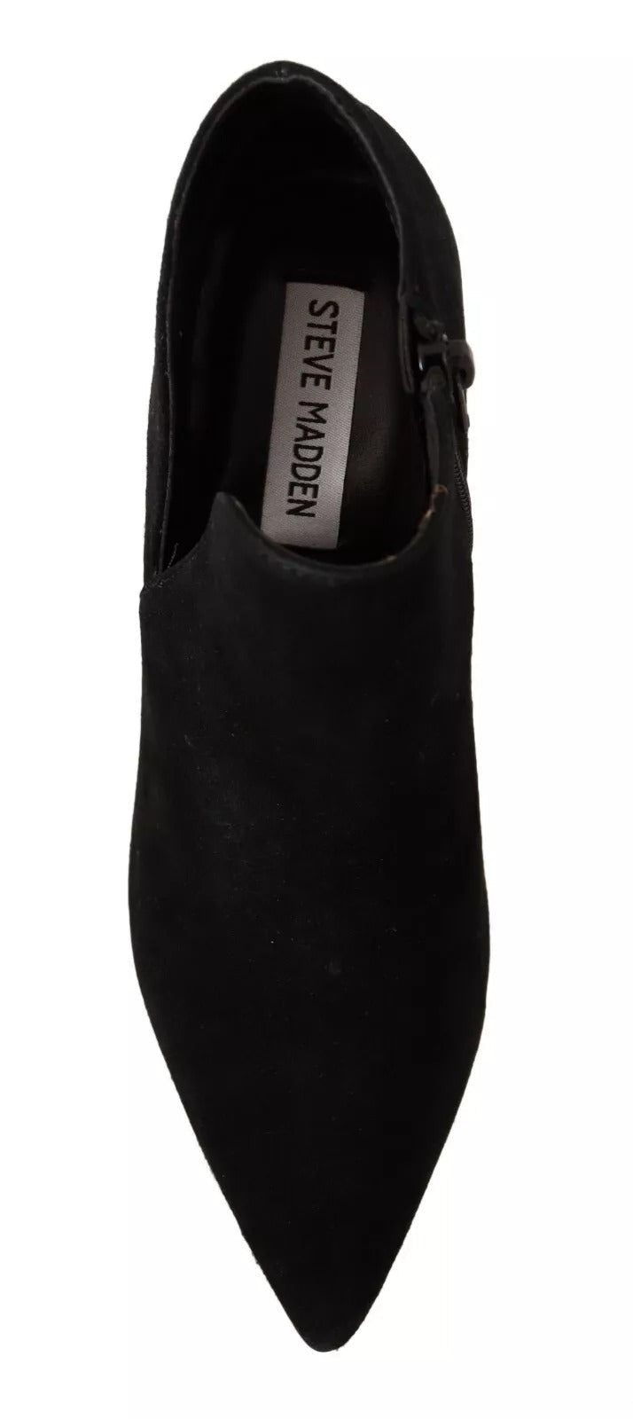 Steve Madden Black Suede Leather Stiletto Heels Boots Shoes - RIMODA
