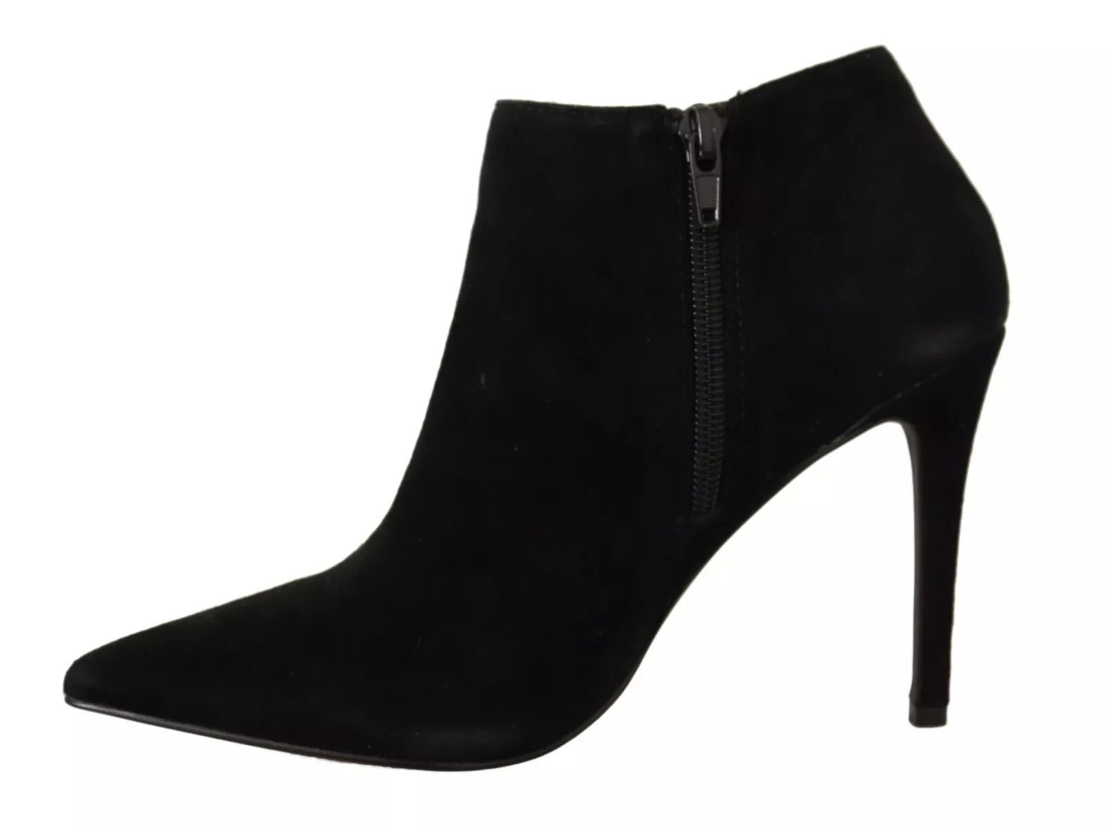 Steve Madden Black Suede Leather Stiletto Heels Boots Shoes - RIMODA