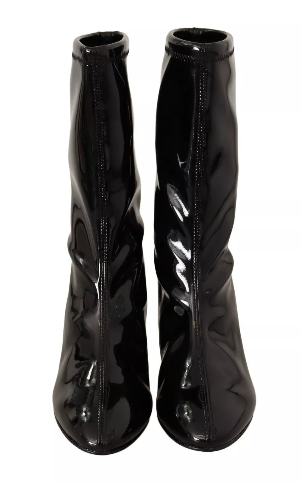 Stuart Weitzman Black Patent Leather High Heels Boots Shoes - RIMODA