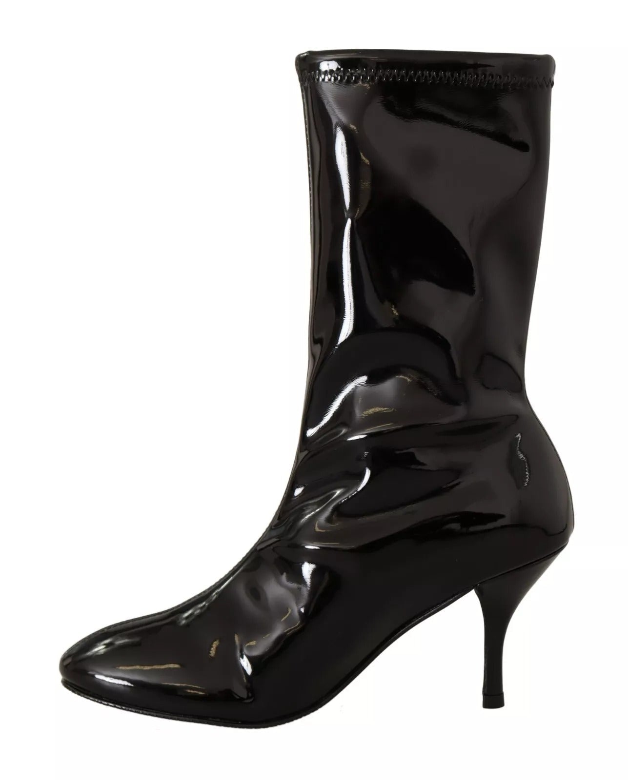 Stuart Weitzman Black Patent Leather High Heels Boots Shoes - RIMODA
