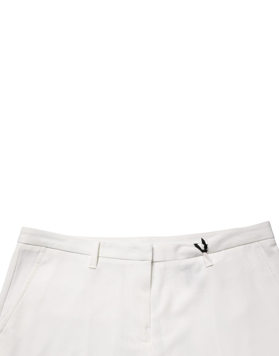 Twinset White Mid Waisted Wide Leg Chino Women Trouser Pants - RIMODA