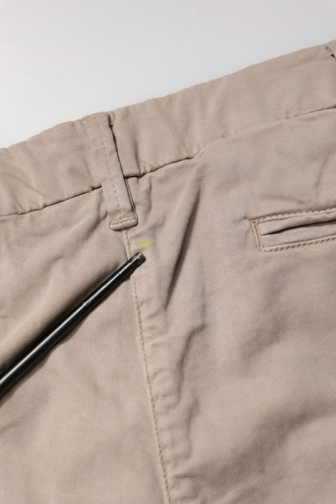 U.S. POLO ASSN. Beige Cotton Stretch Straight Mid Waist Trouser Pants - RIMODA