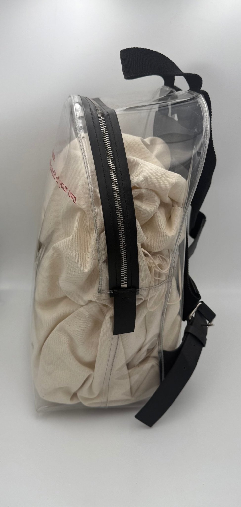 Valentino Garavani VALENTINO GARAVANI Leather and Transparent Plastic Backpack - RIMODA