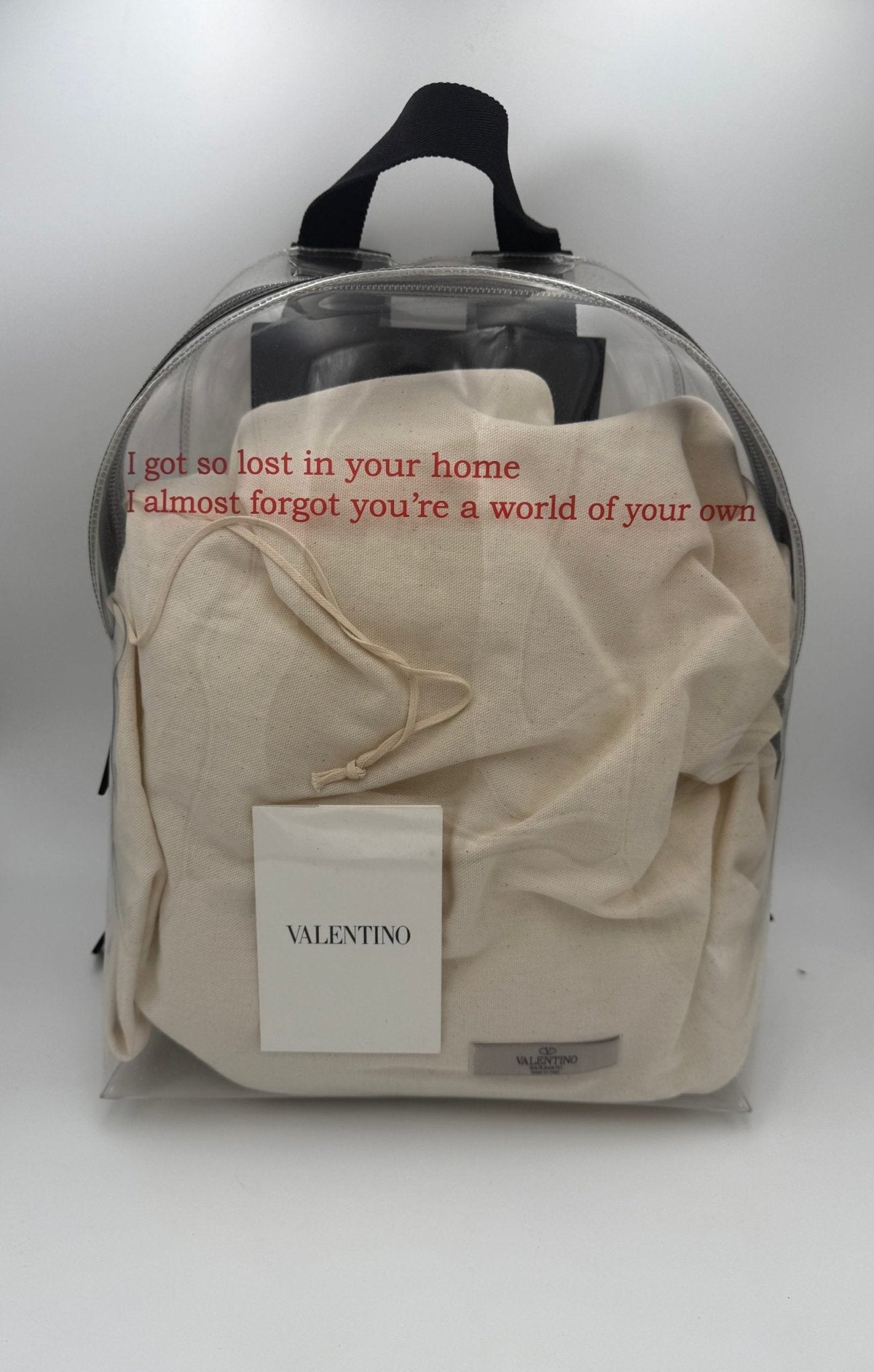 Valentino Garavani VALENTINO GARAVANI Leather and Transparent Plastic Backpack - RIMODA